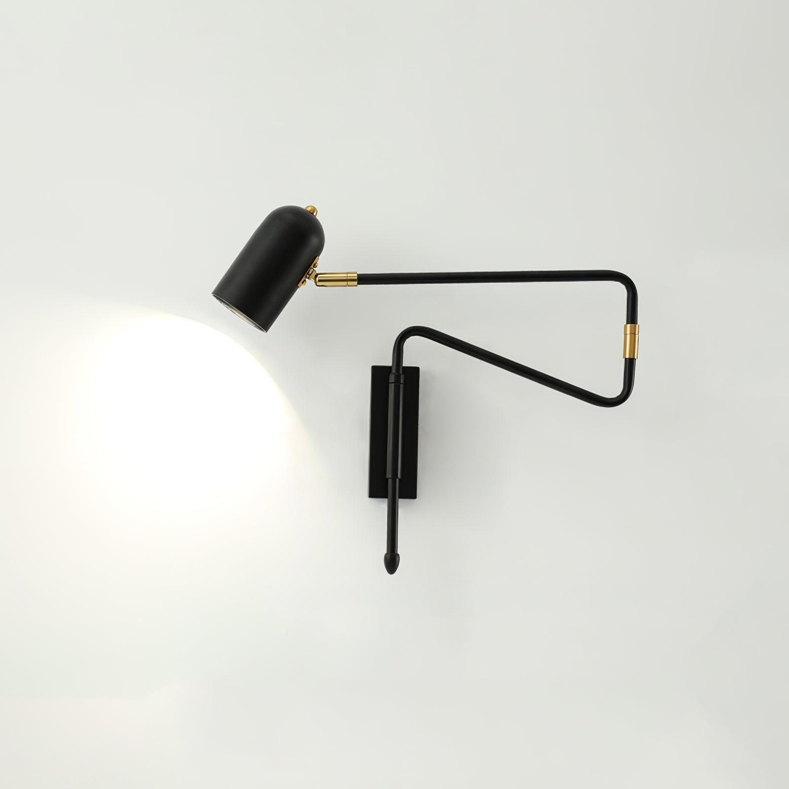 Nox Adjustable Arm Plug In Wall Lamp-Neutral Decor