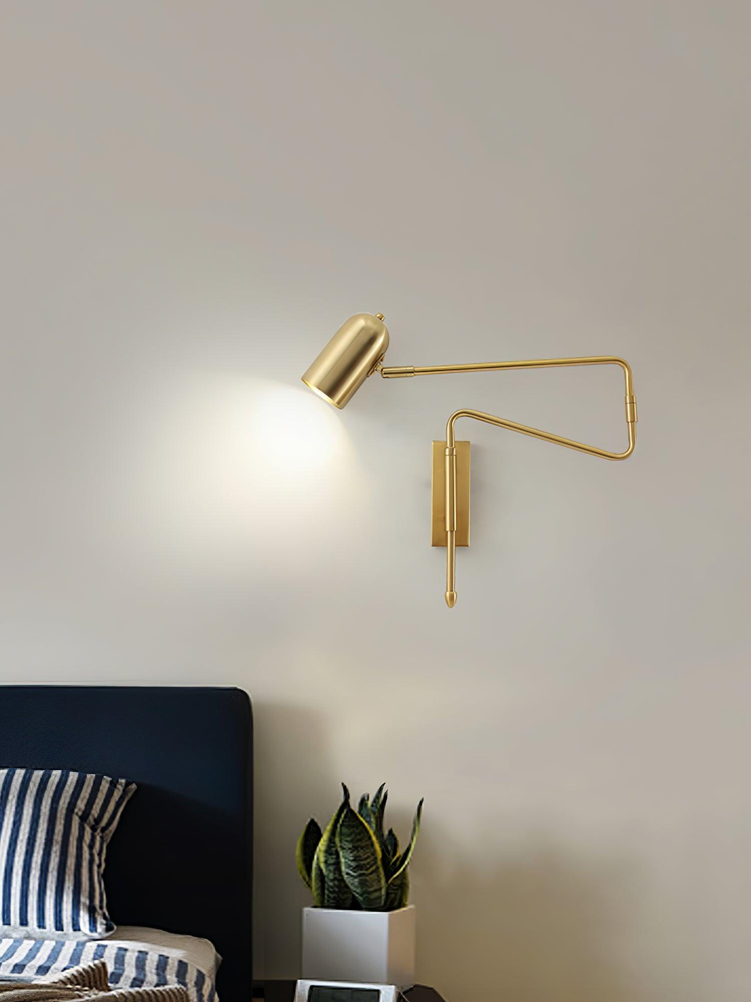 Nox Adjustable Arm Plug In Wall Lamp-Neutral Decor