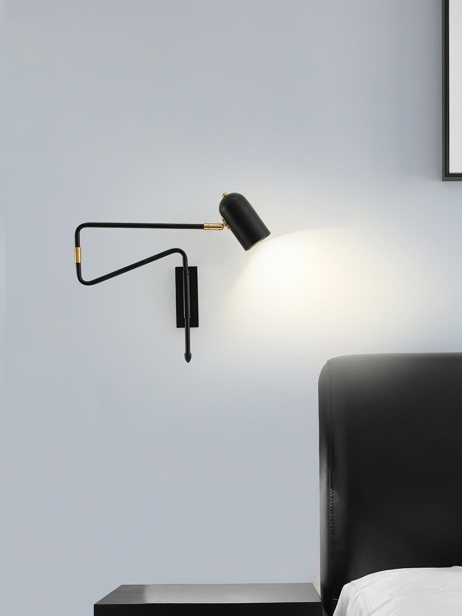 Nox Adjustable Arm Plug In Wall Lamp-Neutral Decor