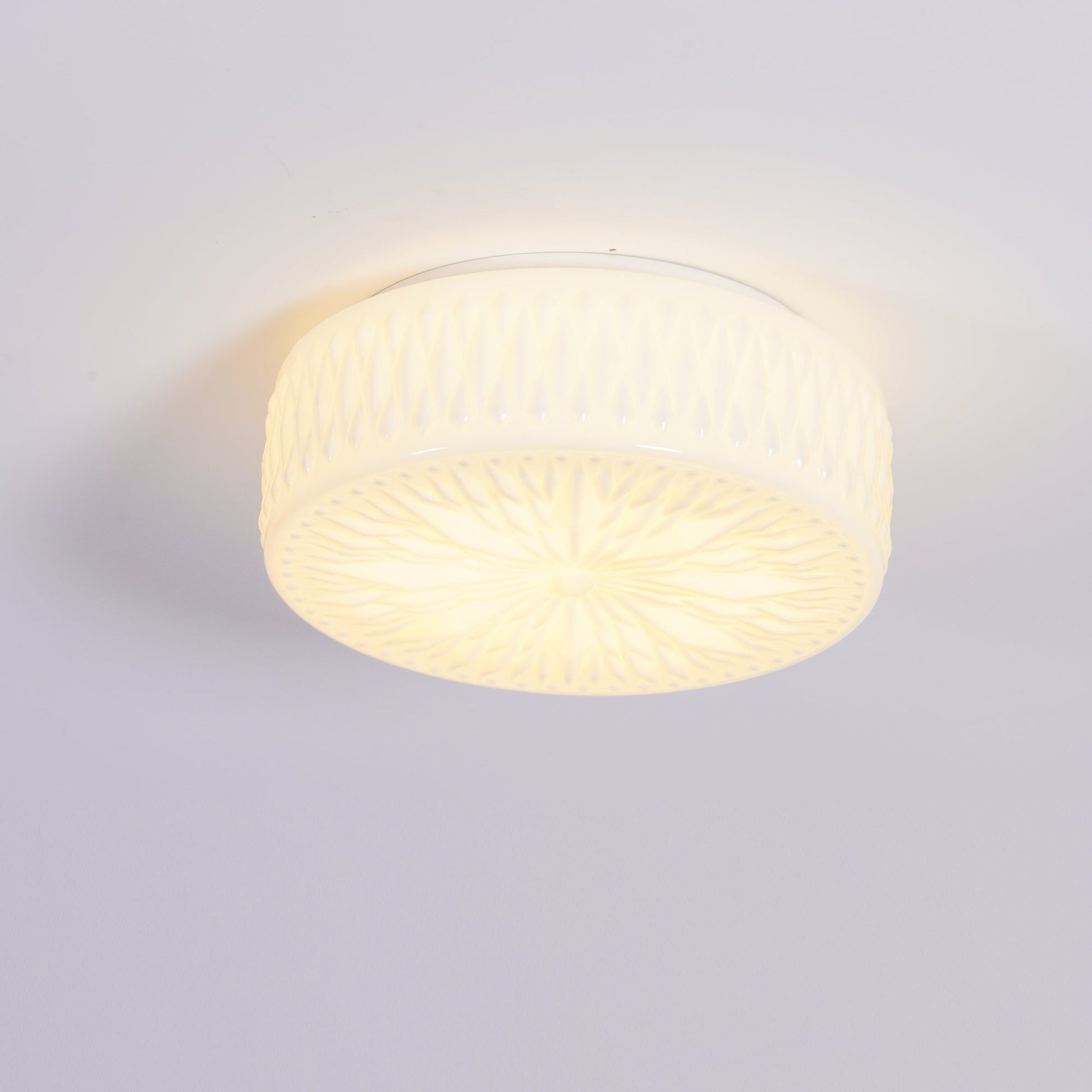 Solara Ceiling Lamp Glass Shade and Acrylic Modern Mooncake-Neutral Decor