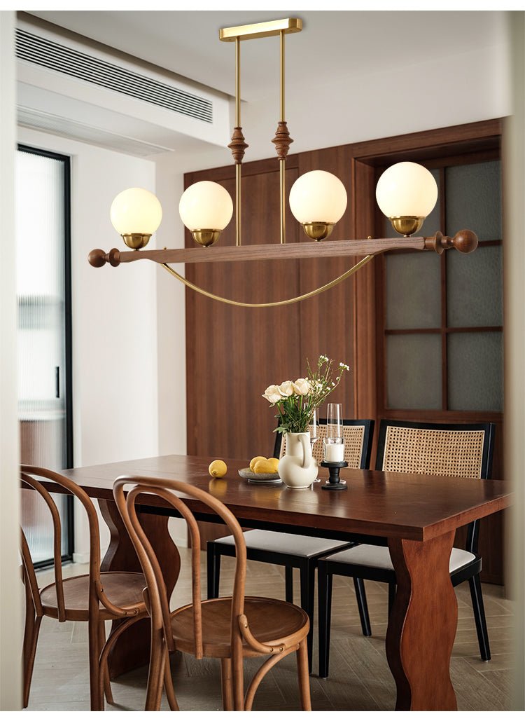 Adorned Linear Chandelier-Neutral Decor