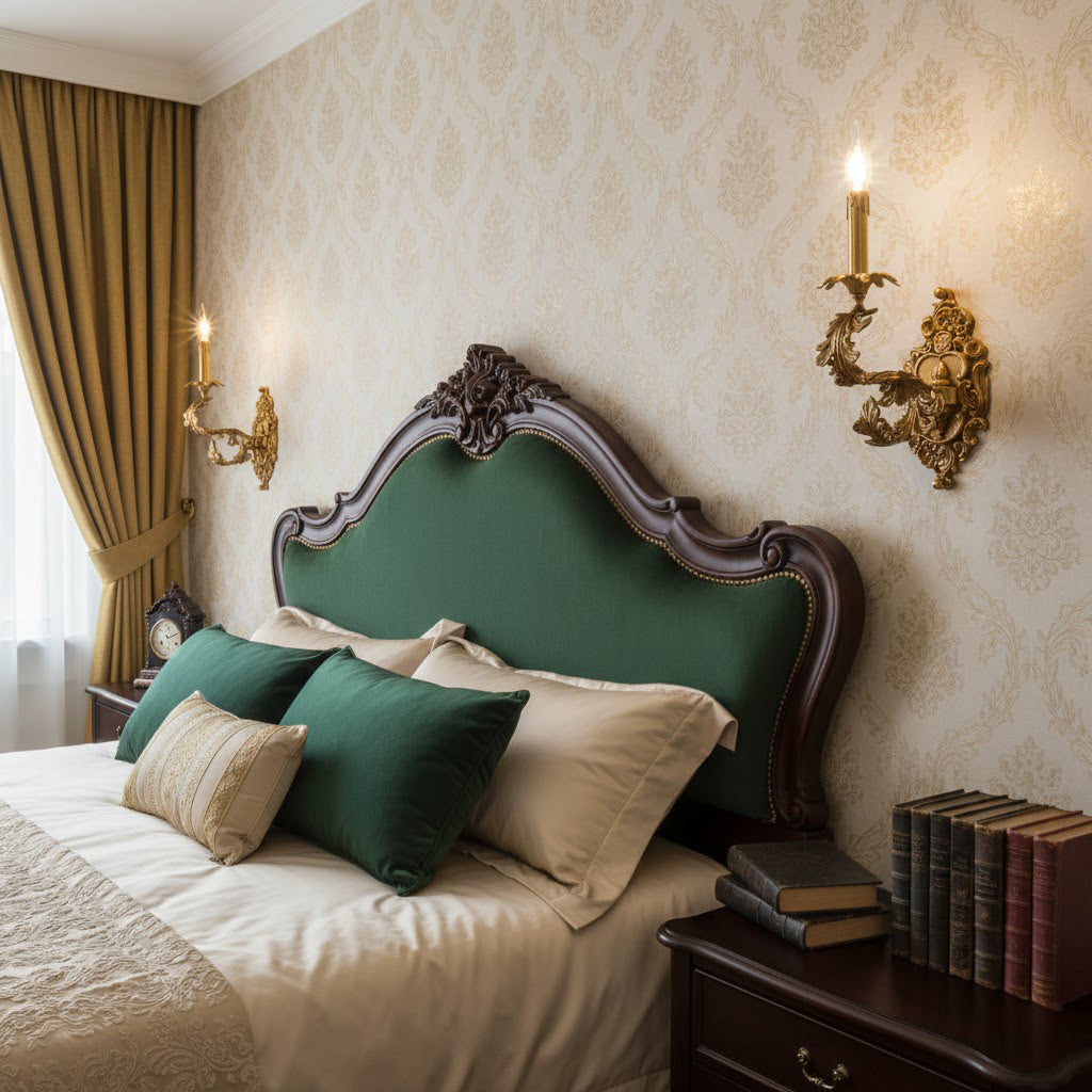Front view of the elegant Adriana Baroque Wall Lamp.