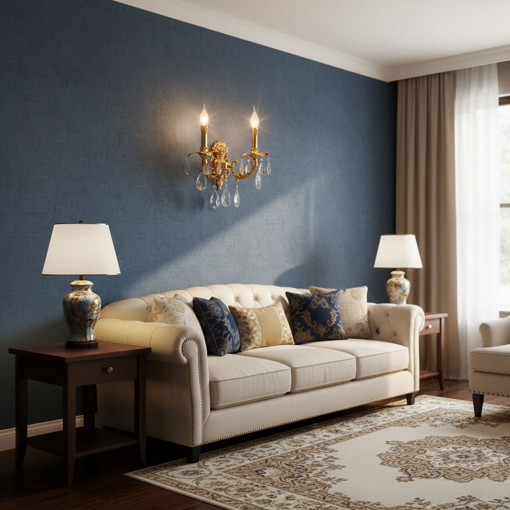 Unlit view of the Adriana Wall Lamp showing its elegant form.