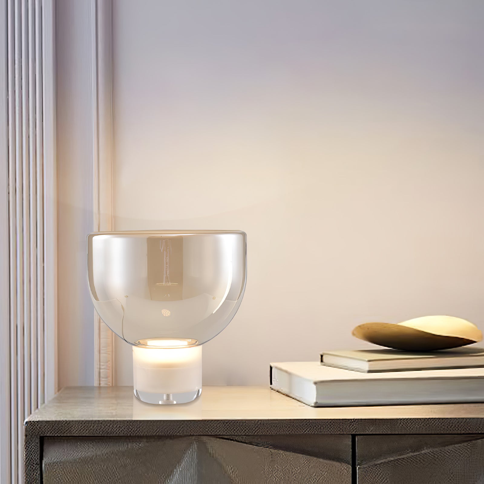Cavm Glass Elegant Table Lamp-Neutral Decor