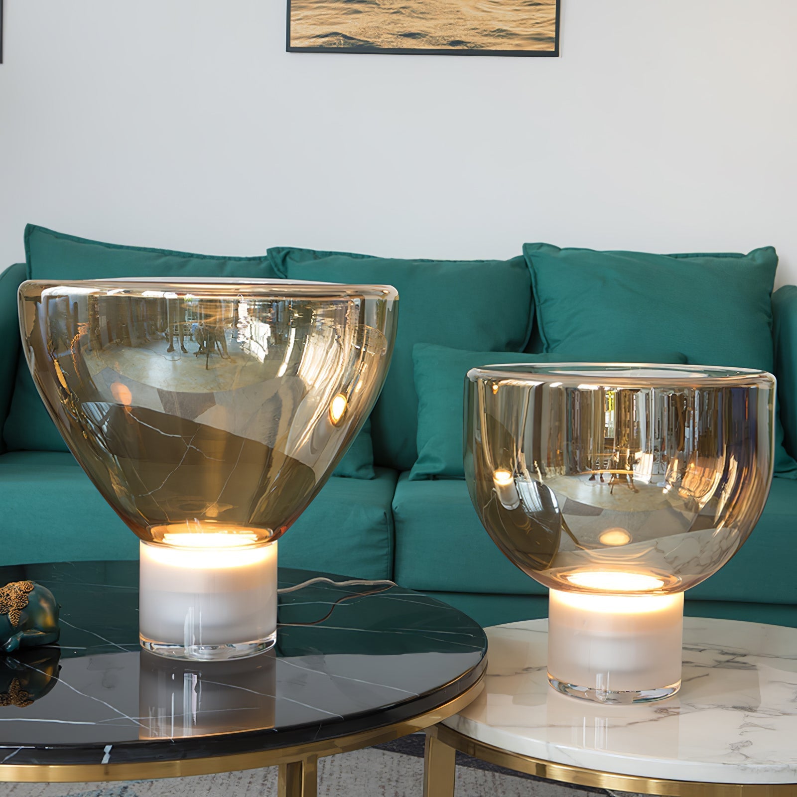 Cavm Glass Elegant Table Lamp-Neutral Decor