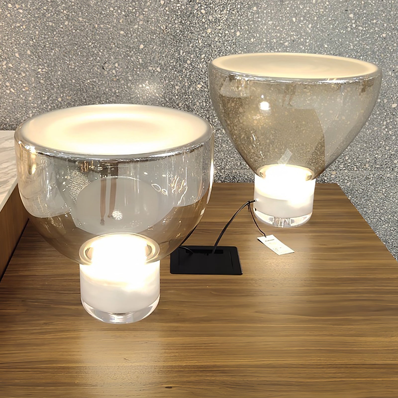 Cavm Glass Elegant Table Lamp-Neutral Decor