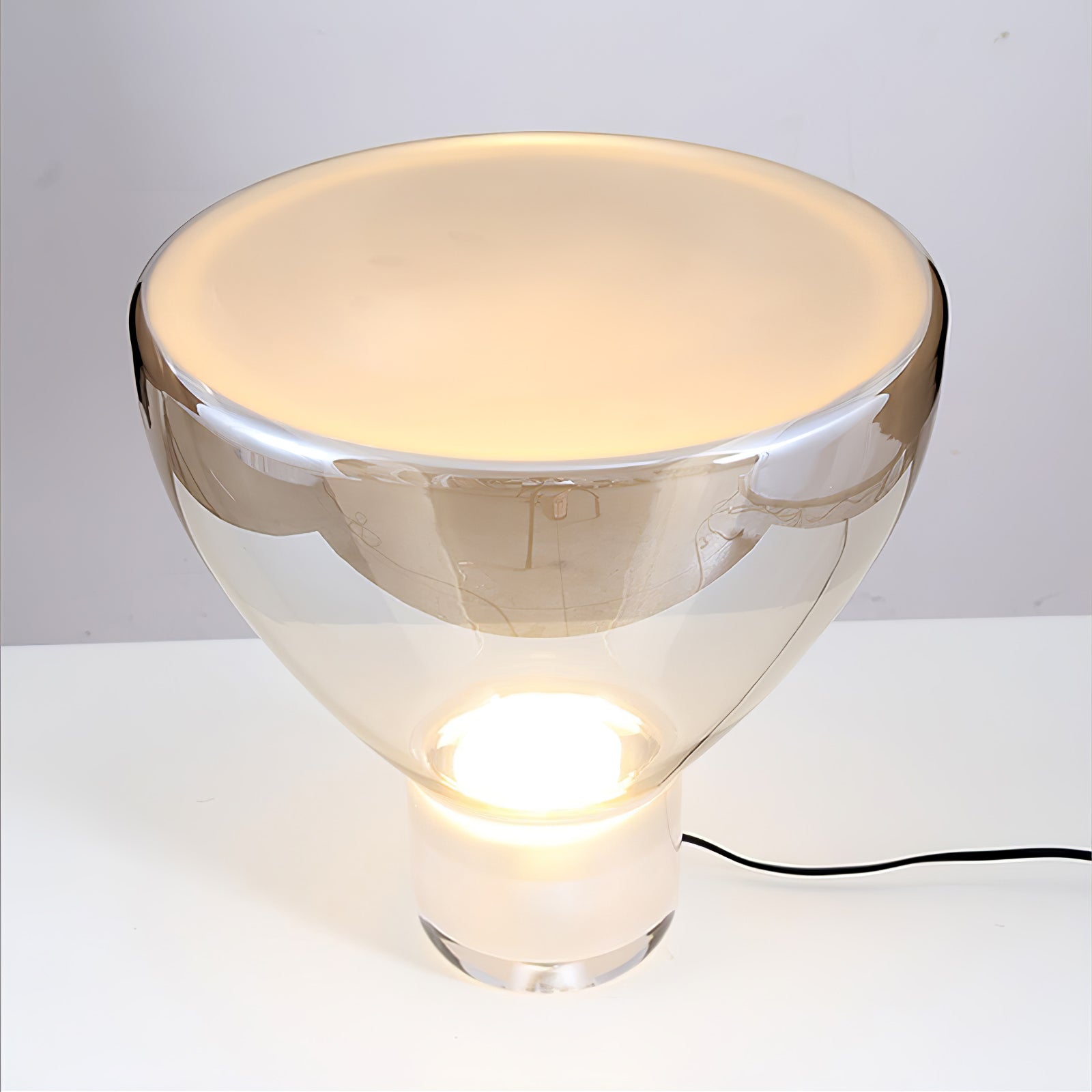 Cavm Glass Elegant Table Lamp-Neutral Decor