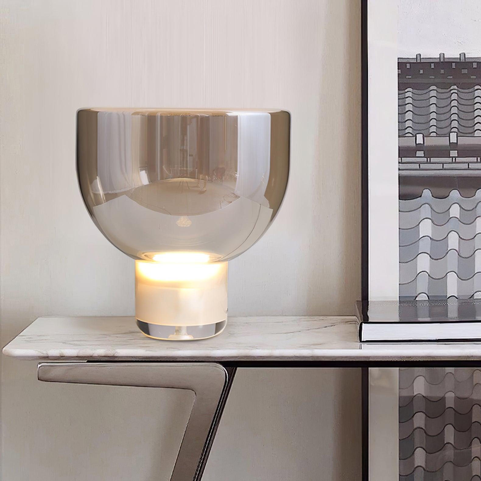 Cavm Glass Elegant Table Lamp-Neutral Decor