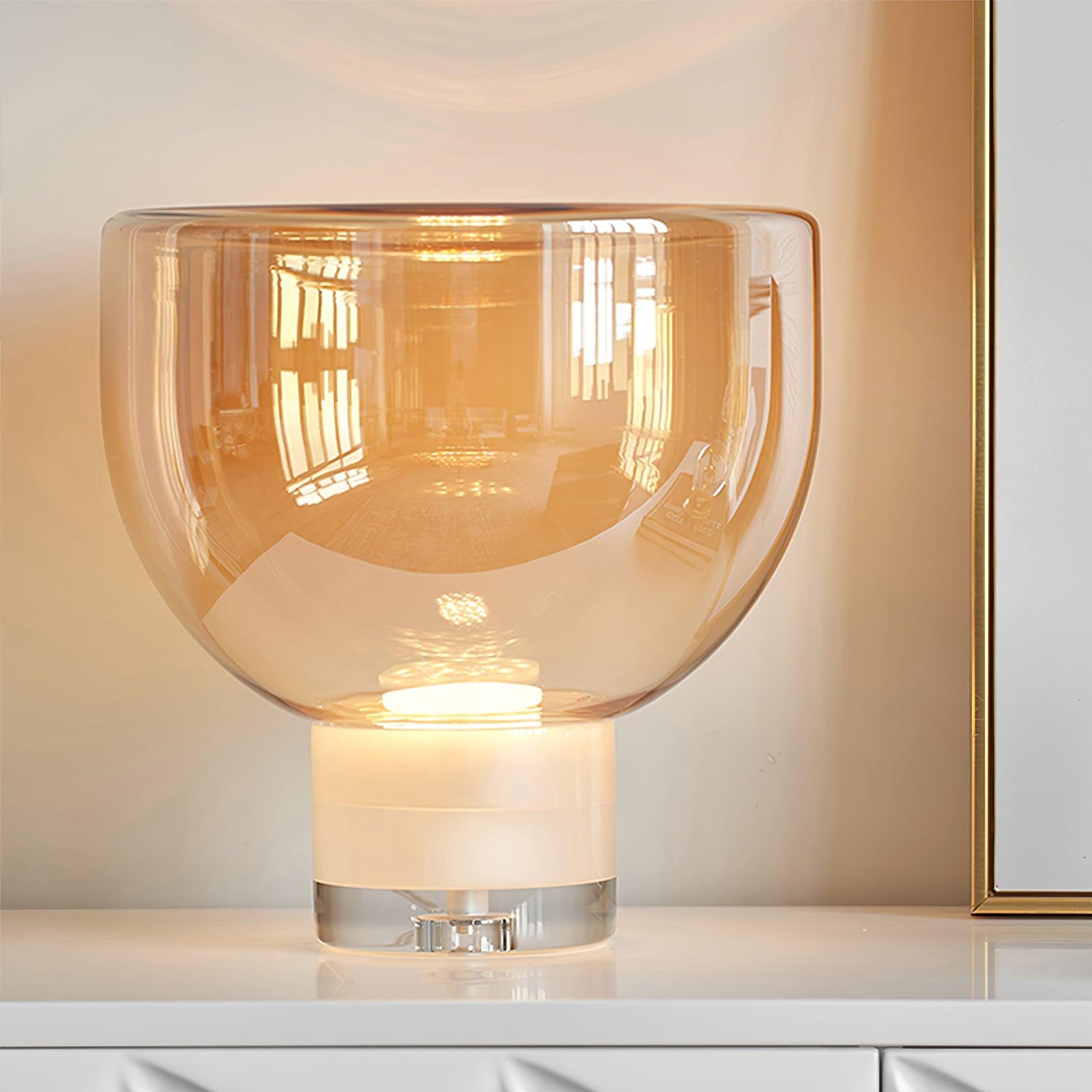 Cavm Glass Elegant Table Lamp-Neutral Decor