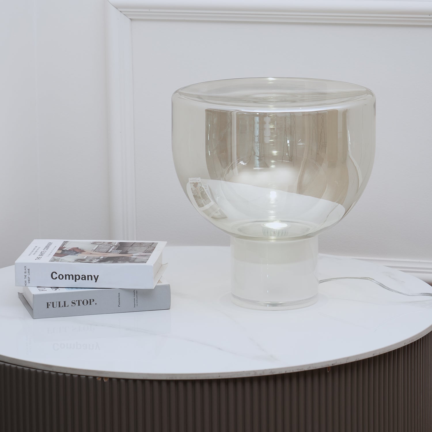 Cavm Glass Elegant Table Lamp-Neutral Decor