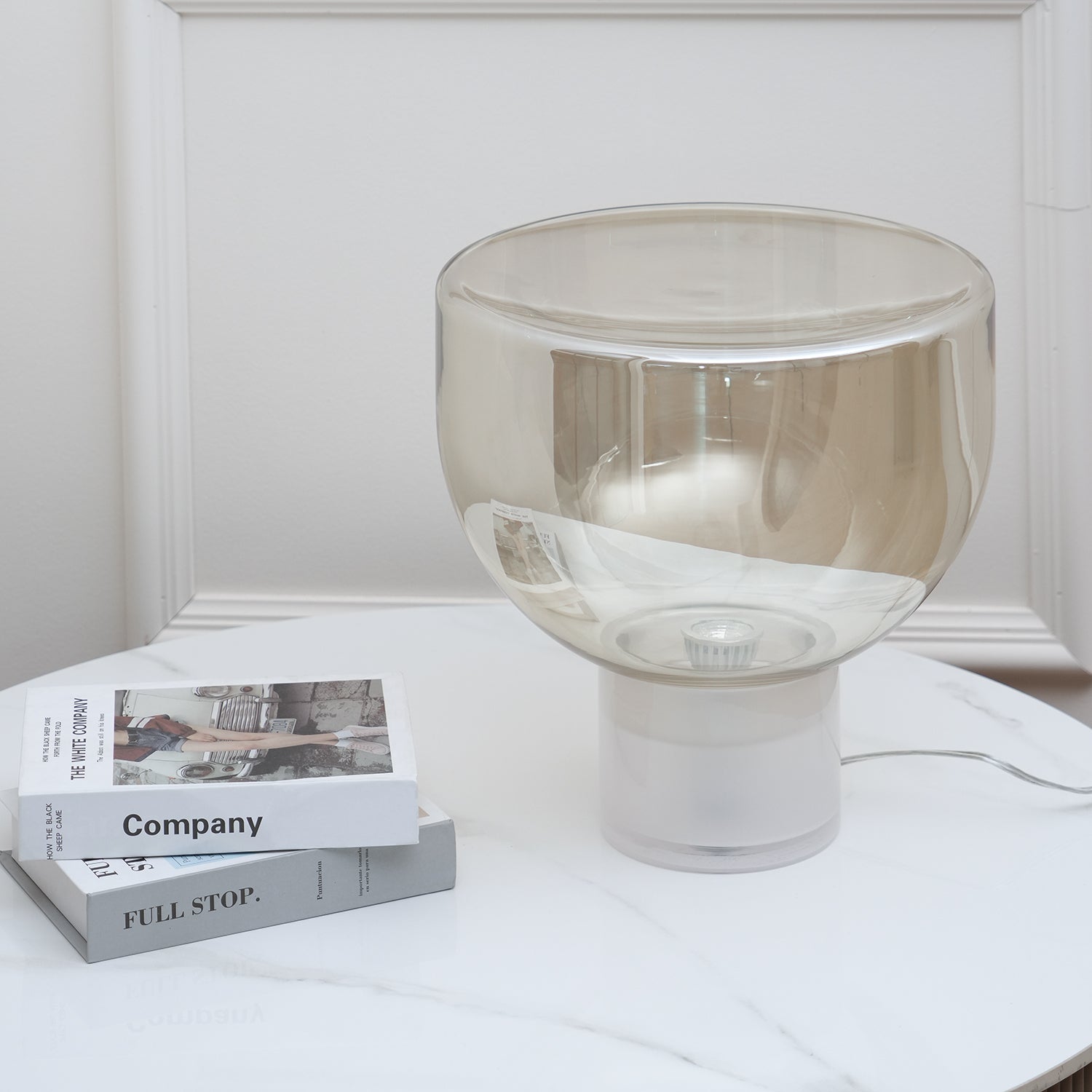 Cavm Glass Elegant Table Lamp-Neutral Decor