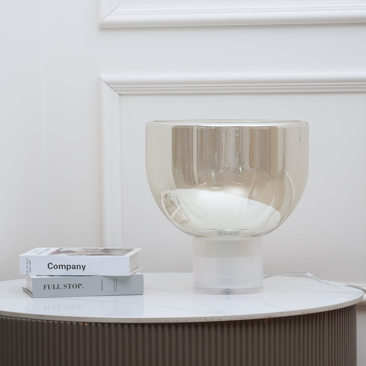 Cavm Glass Elegant Table Lamp-Neutral Decor