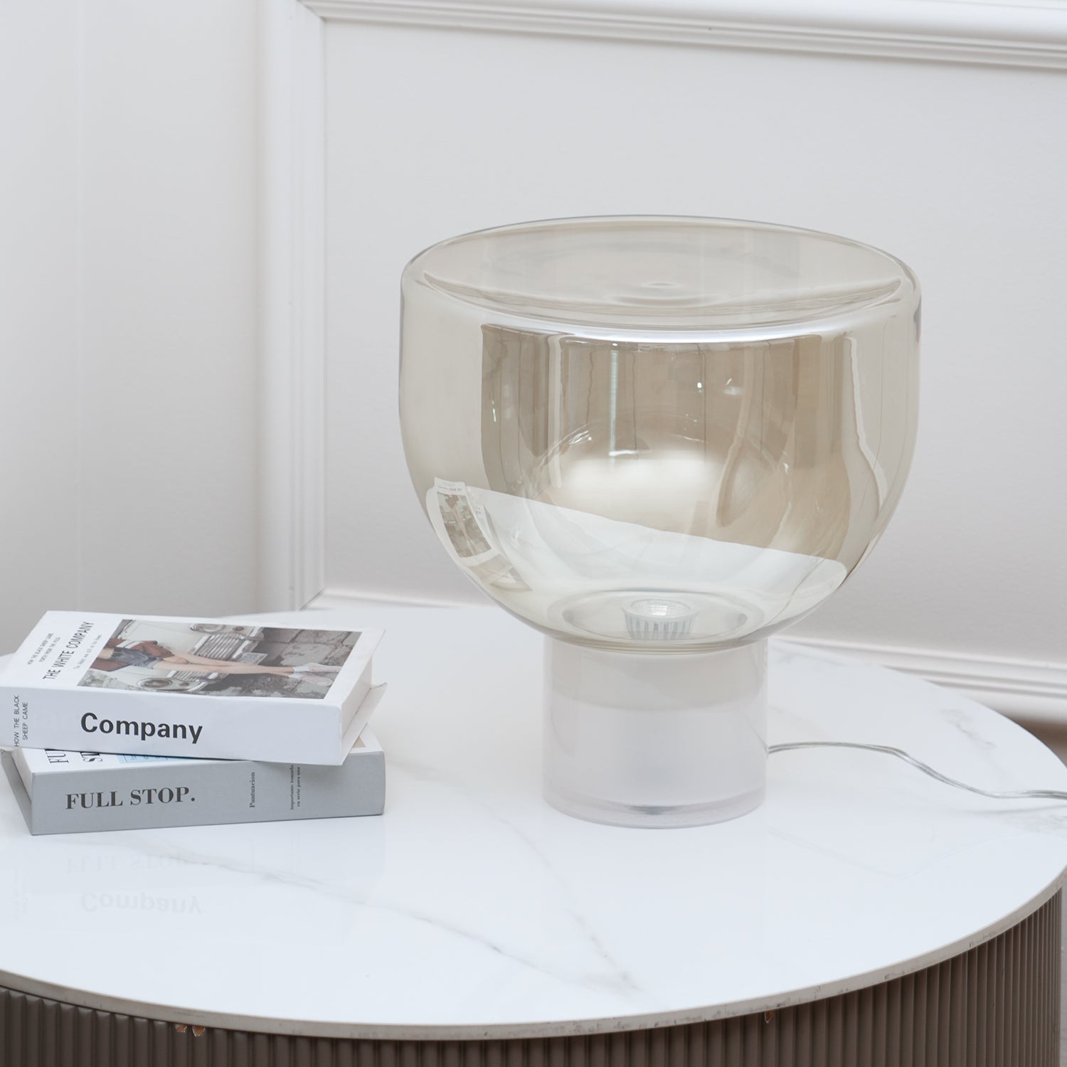 Cavm Glass Elegant Table Lamp-Neutral Decor