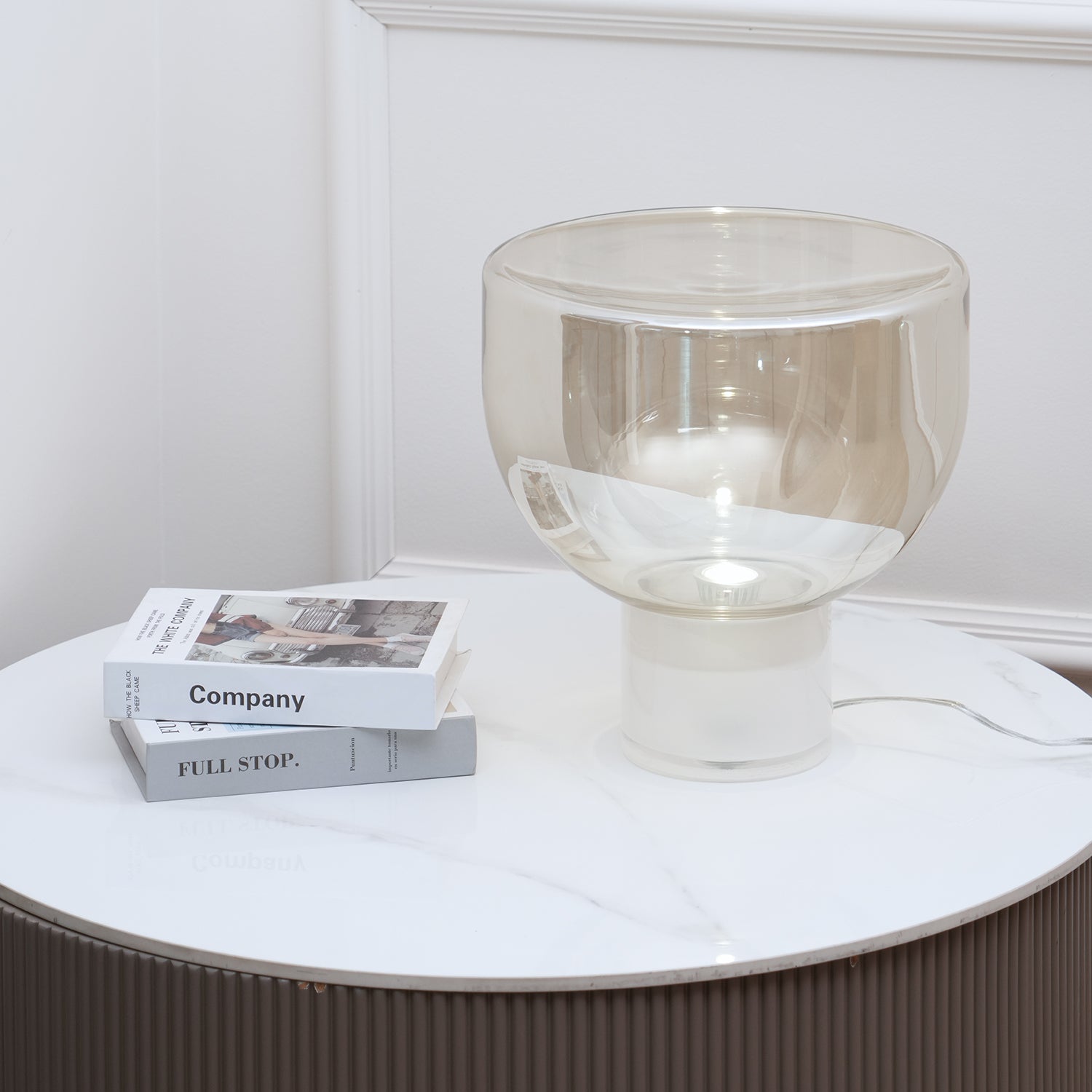 Cavm Glass Elegant Table Lamp-Neutral Decor
