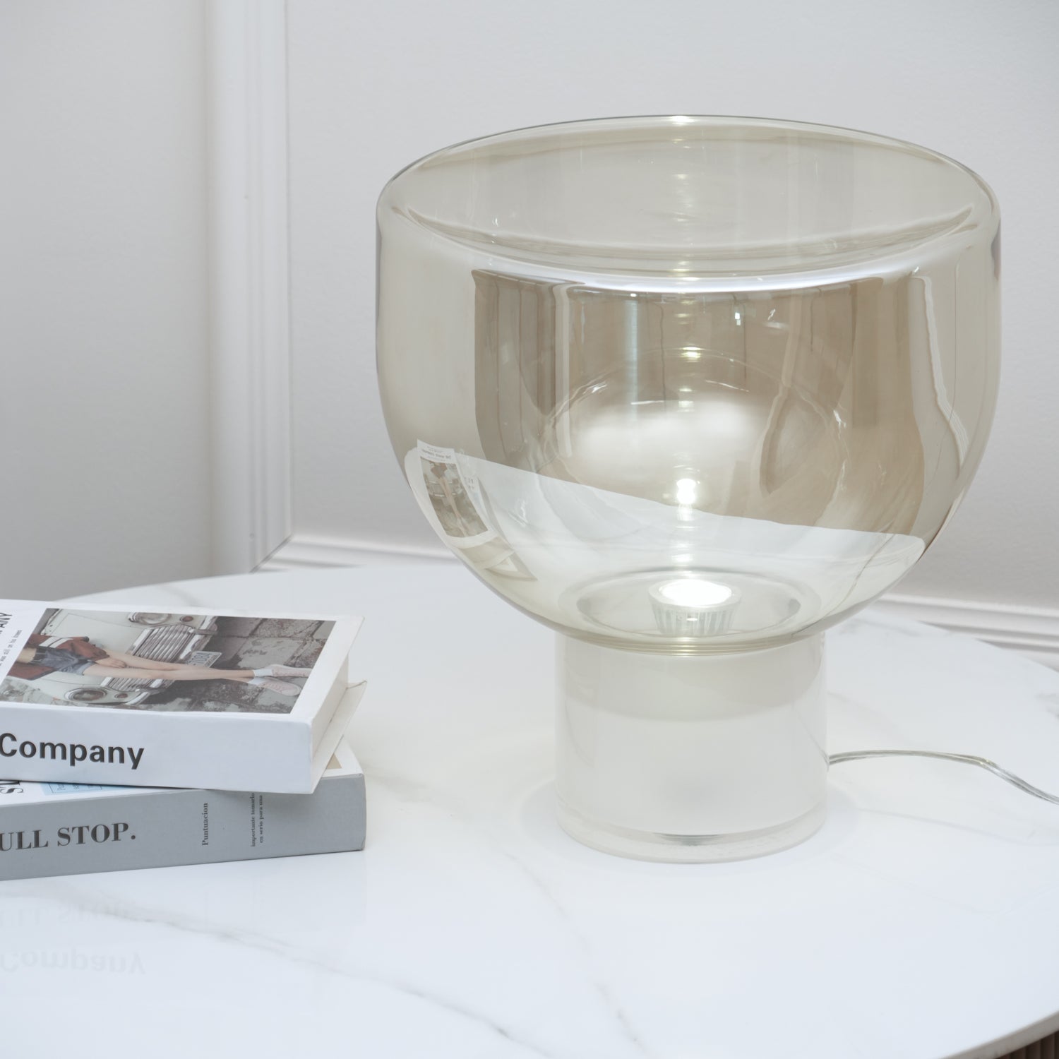 Cavm Glass Elegant Table Lamp-Neutral Decor