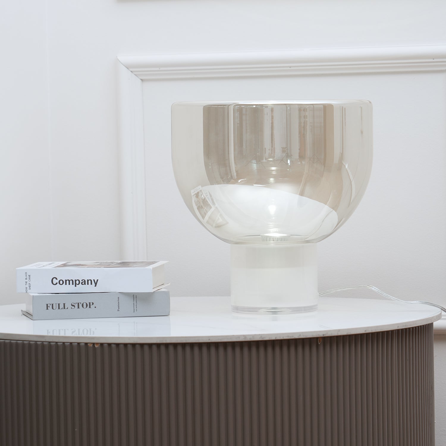 Cavm Glass Elegant Table Lamp-Neutral Decor