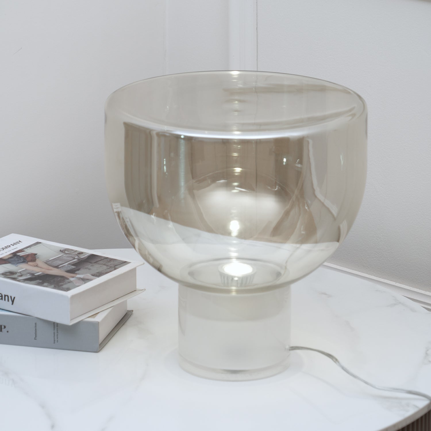Cavm Glass Elegant Table Lamp-Neutral Decor