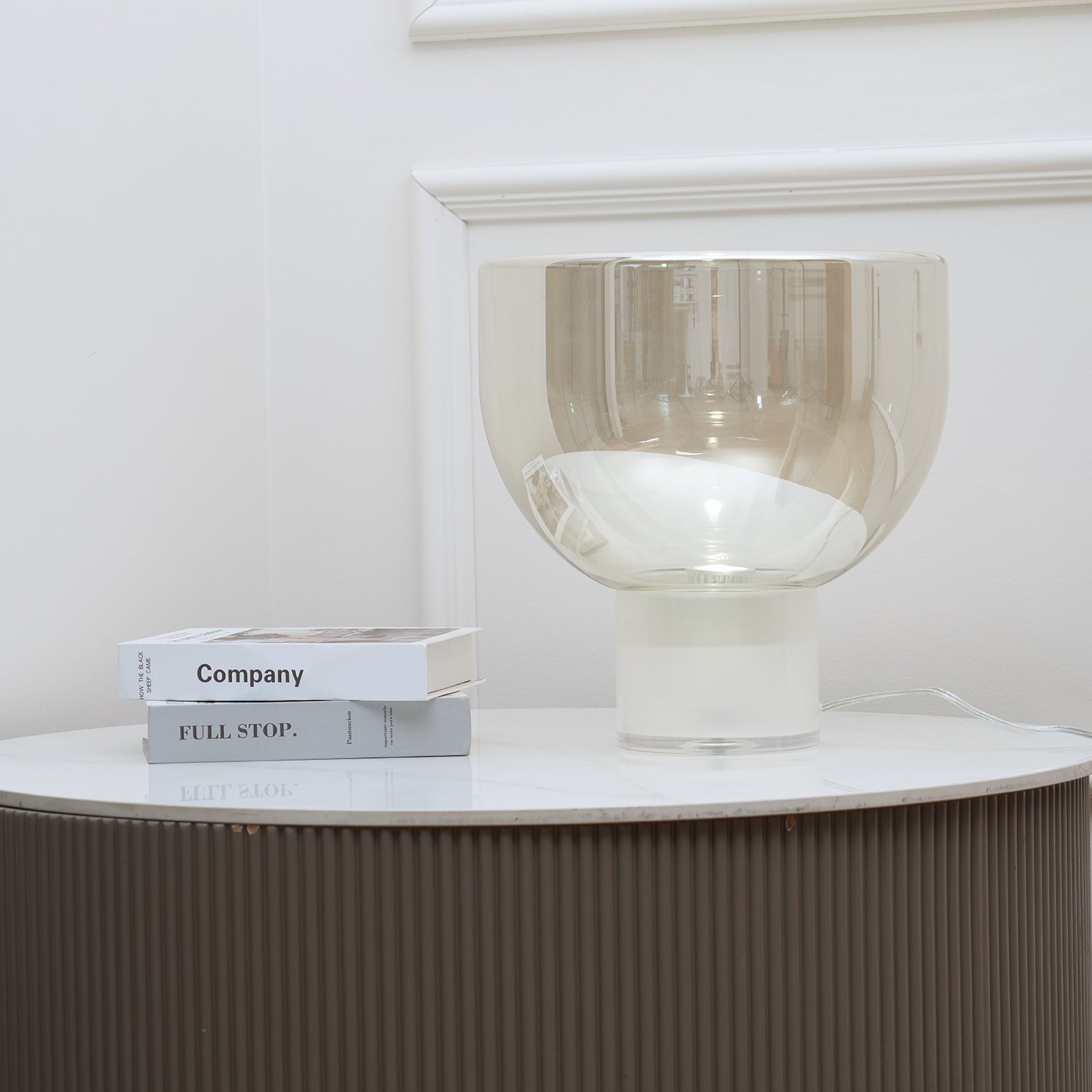 Cavm Glass Elegant Table Lamp-Neutral Decor