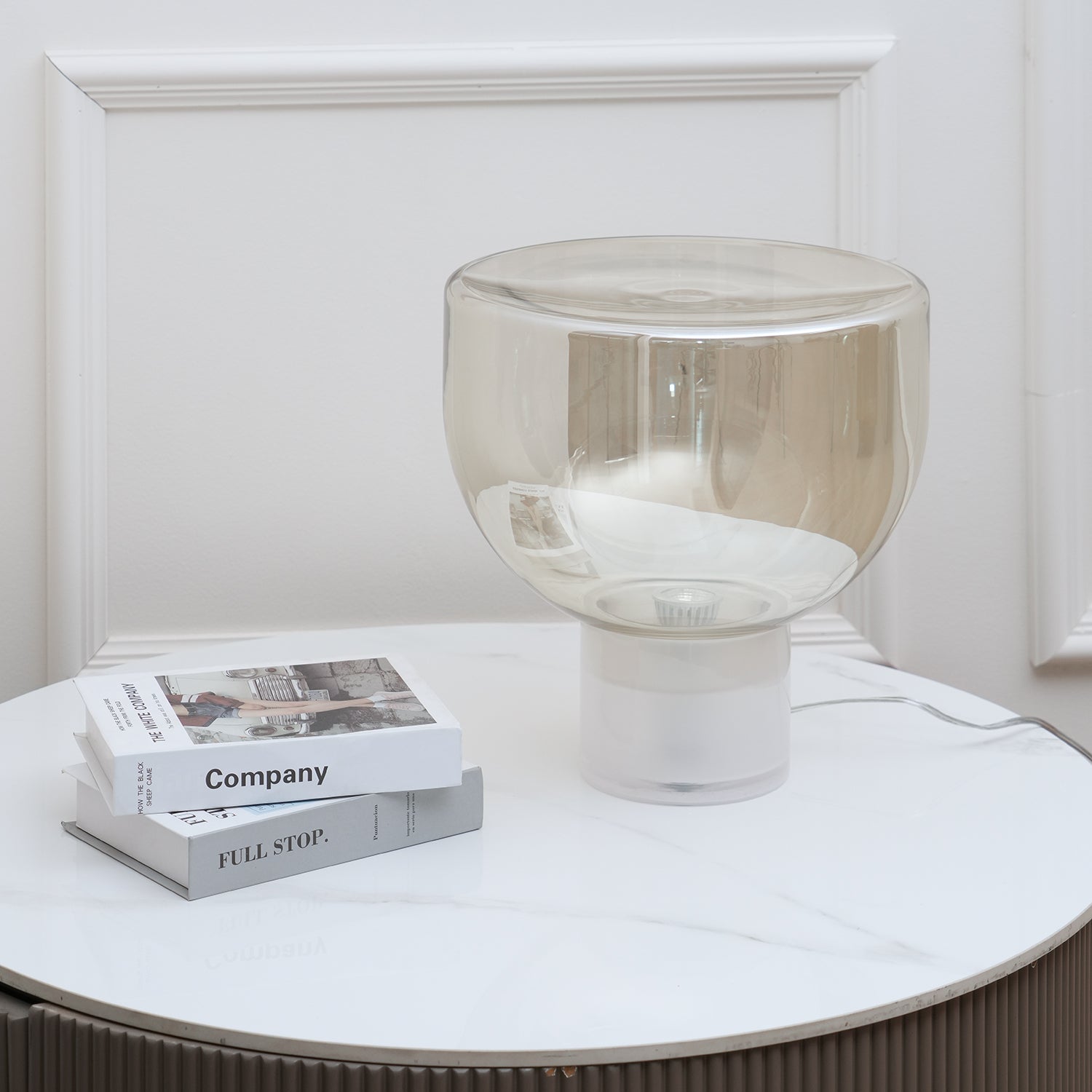 Cavm Glass Elegant Table Lamp-Neutral Decor