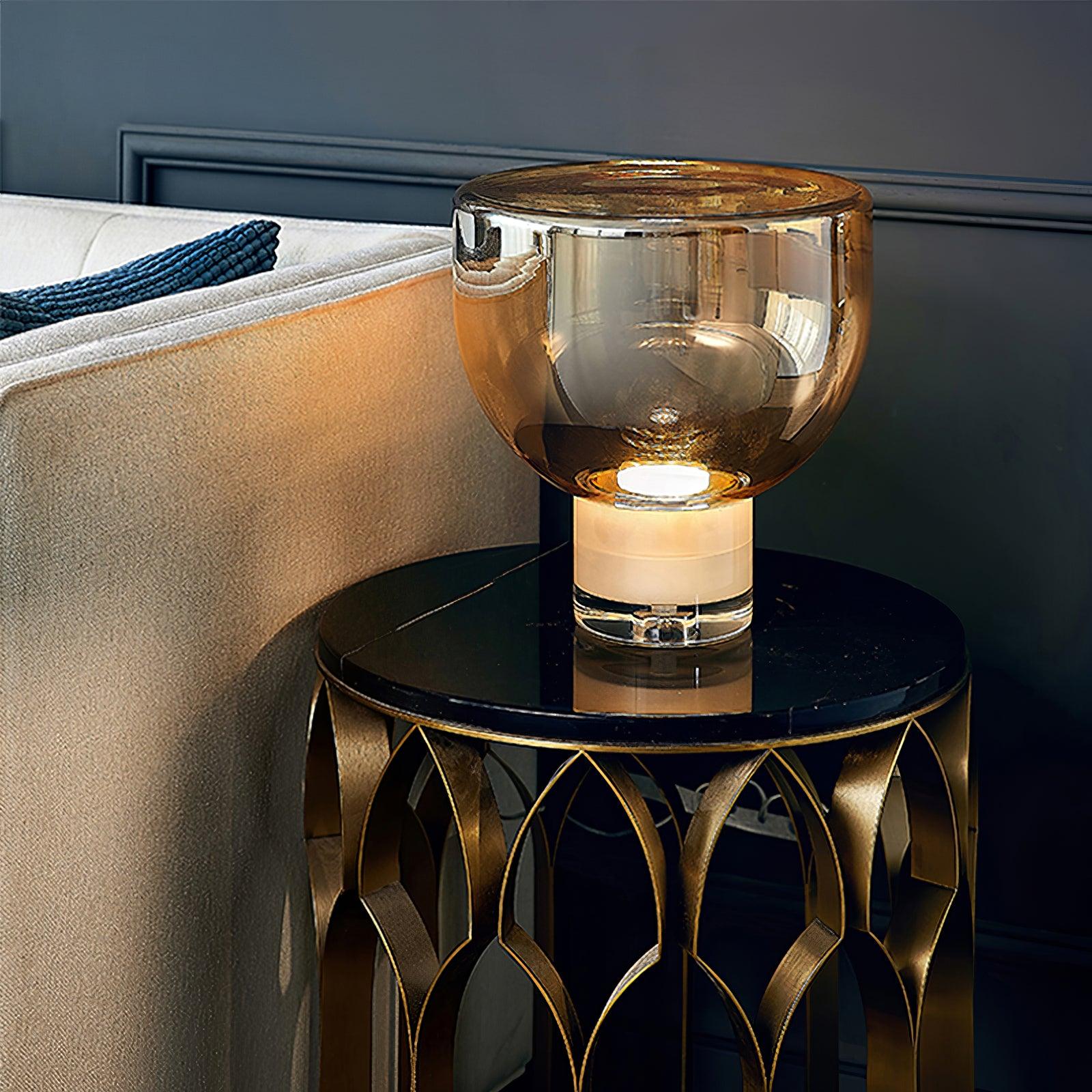 Cavm Glass Elegant Table Lamp-Neutral Decor