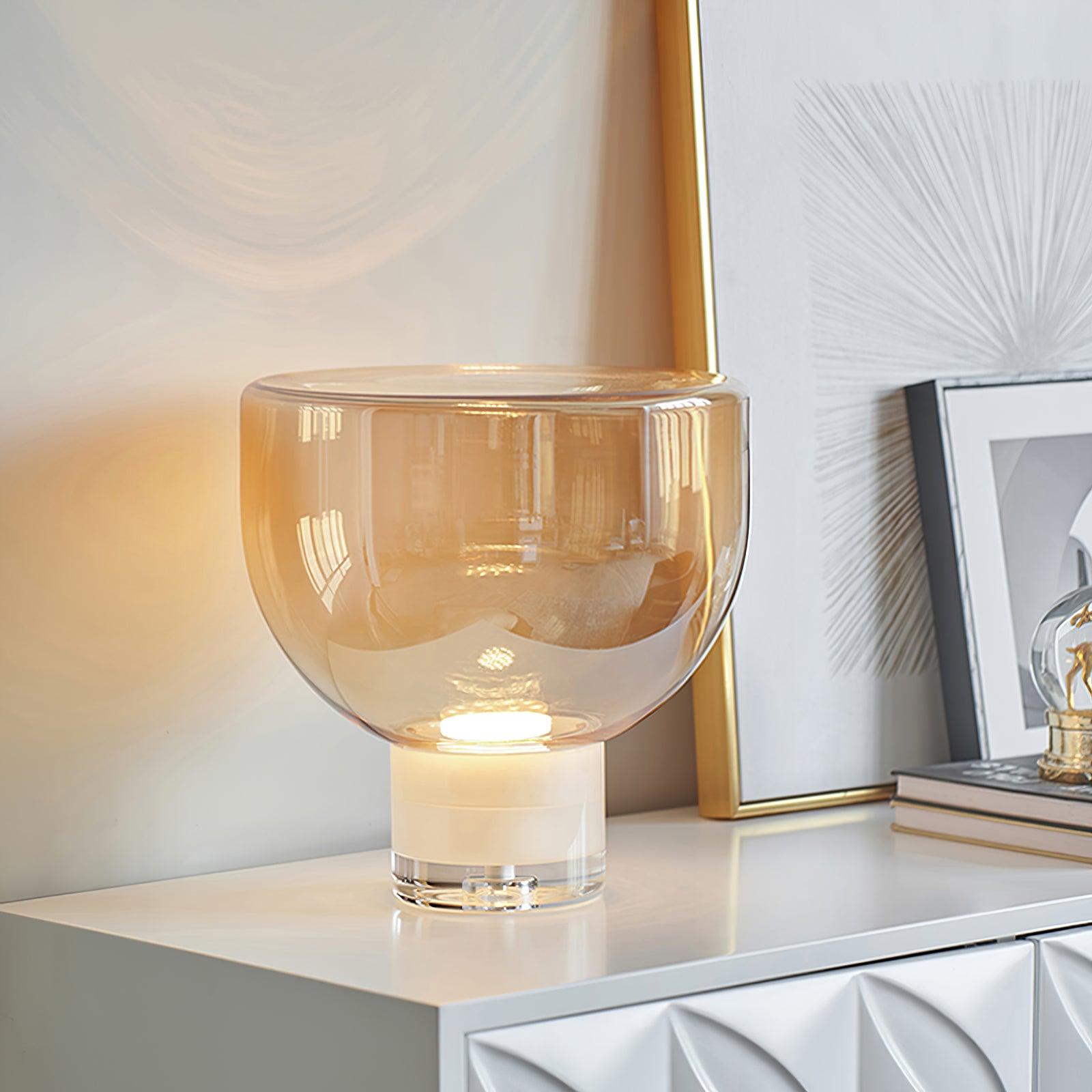 Cavm Glass Elegant Table Lamp-Neutral Decor