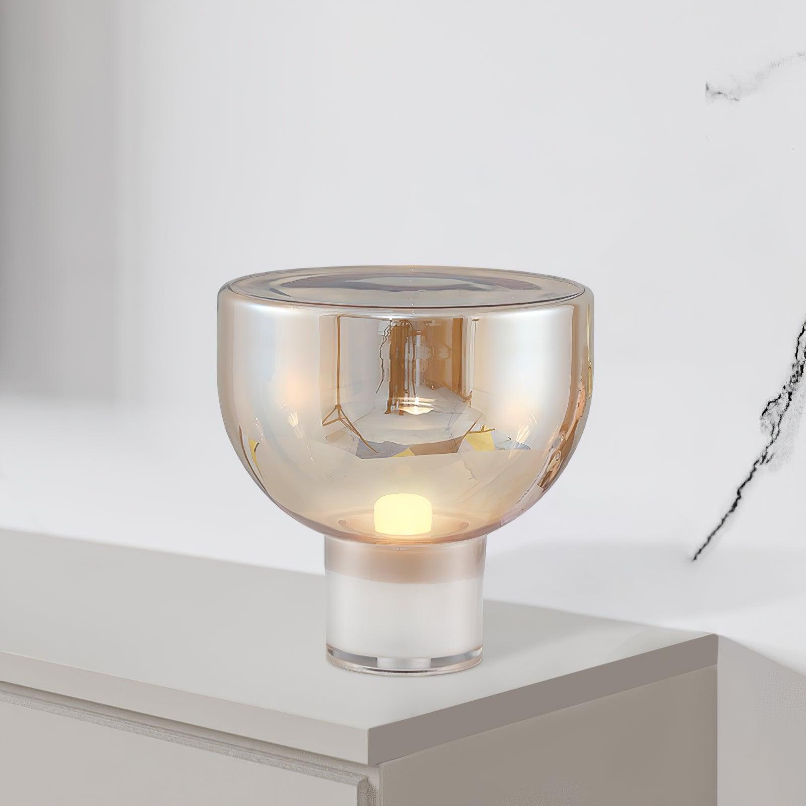 Cavm Glass Elegant Table Lamp-Neutral Decor