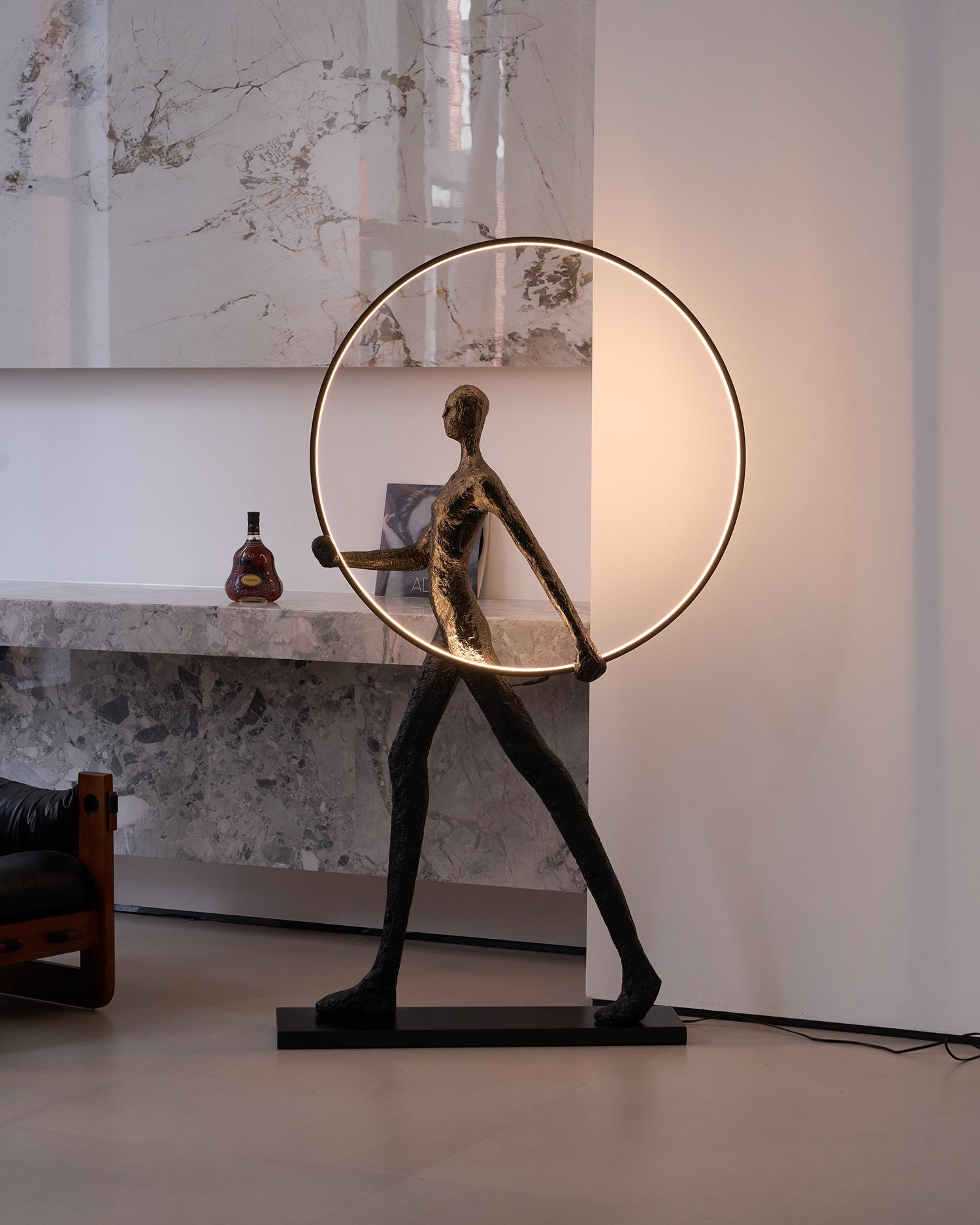Viri Floor Lamp Sculpture LED Figure-Neutral Decor