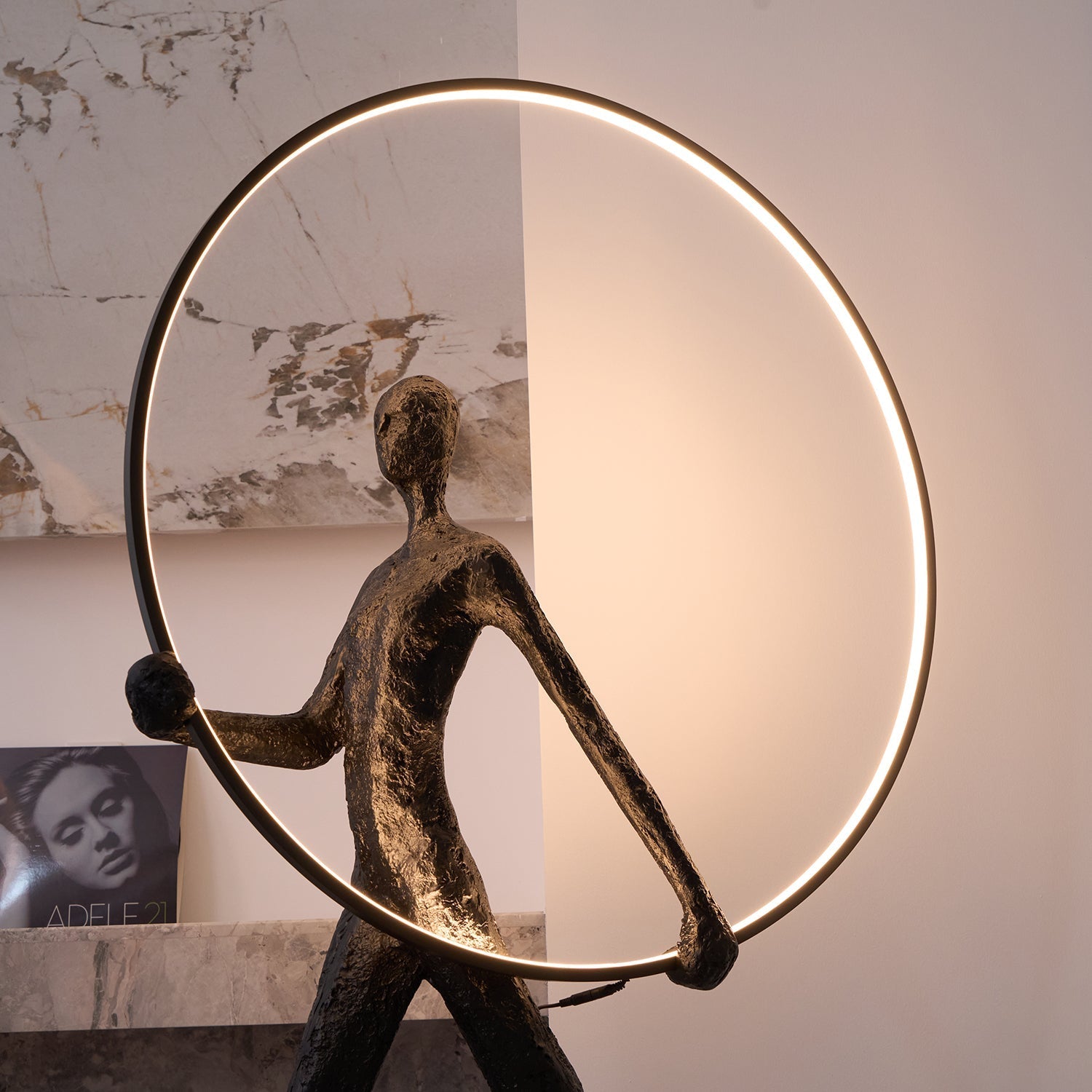 Viri Floor Lamp Sculpture LED Figure-Neutral Decor