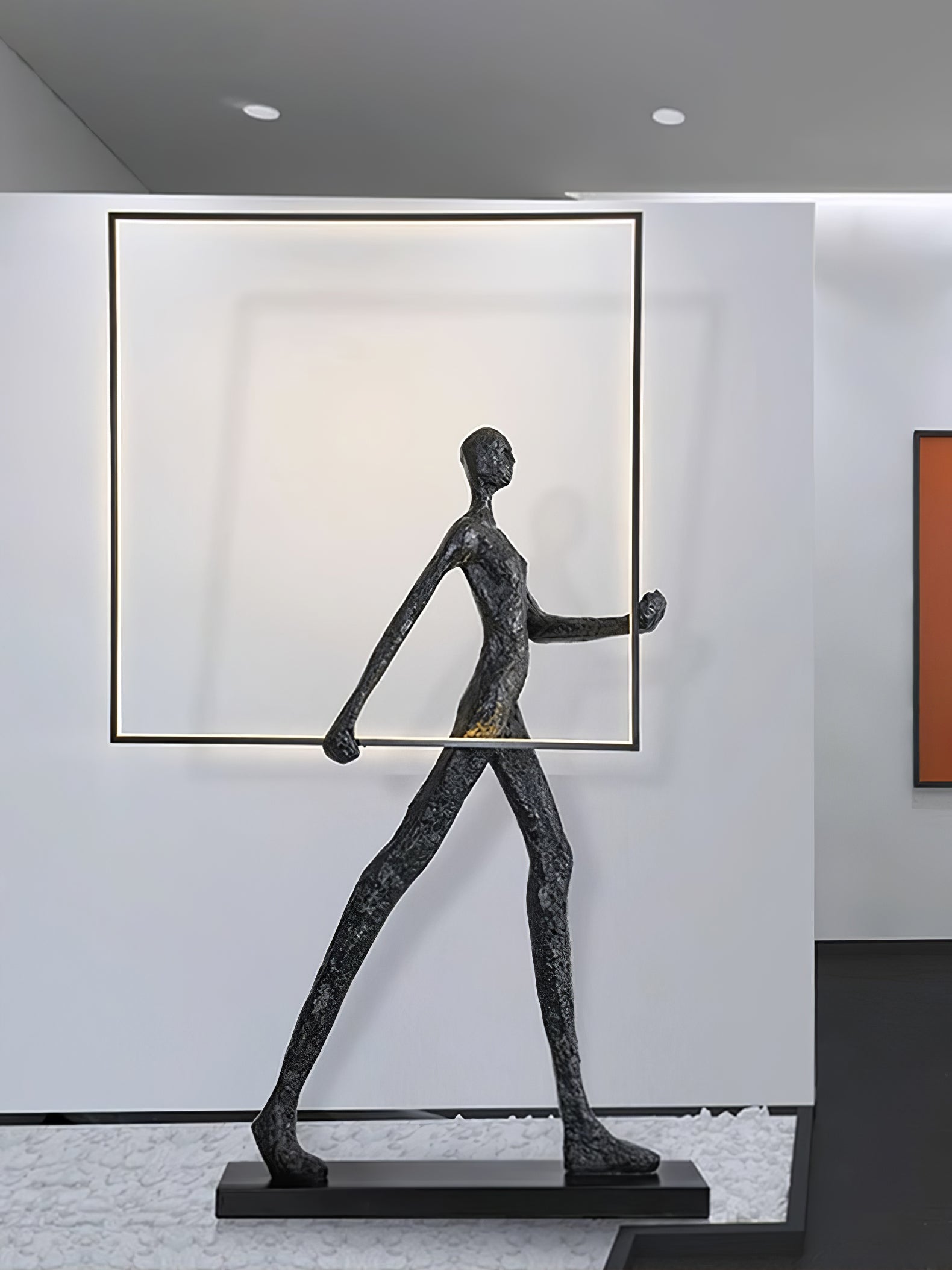Viri Floor Lamp Sculpture LED Figure-Neutral Decor