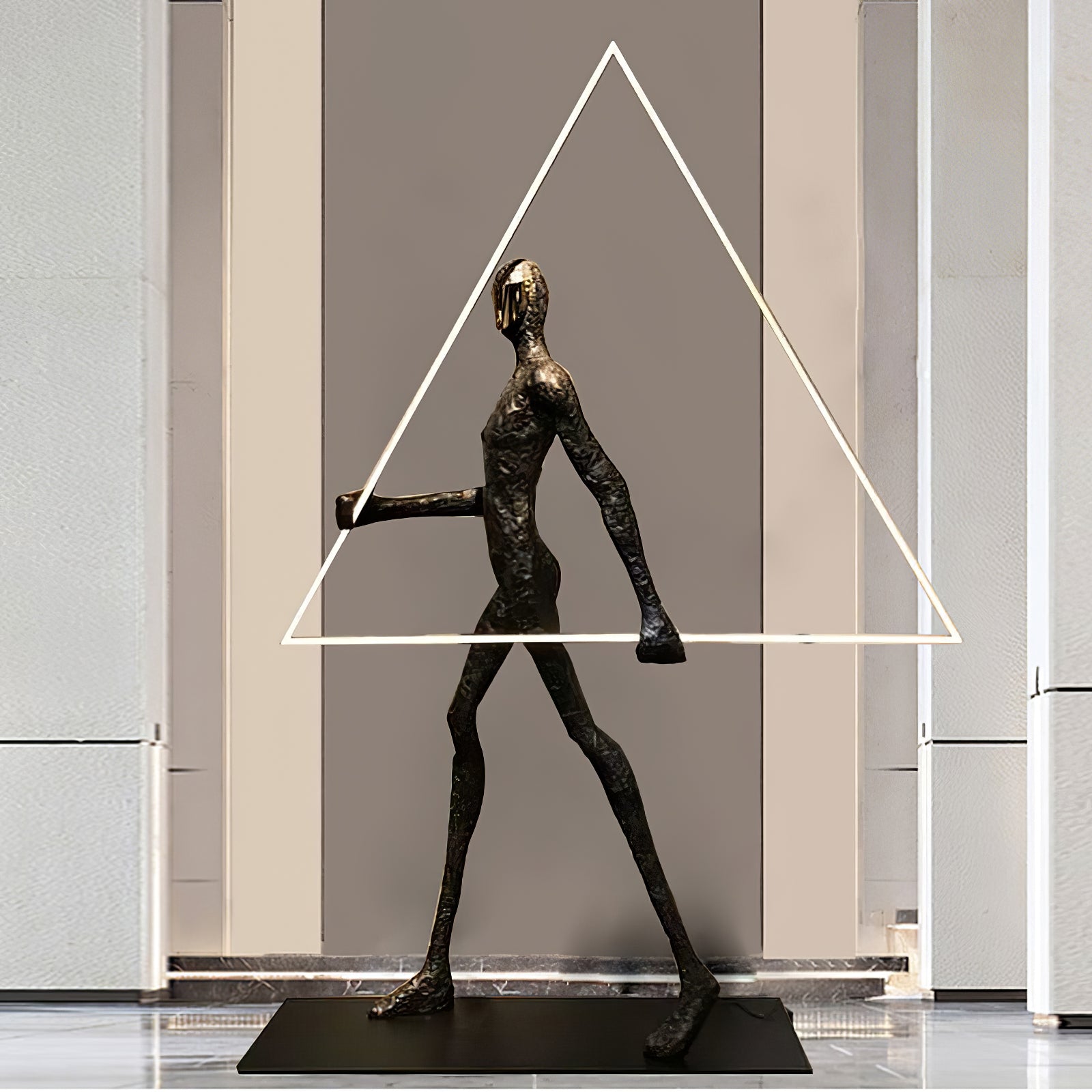 Viri Floor Lamp Sculpture LED Figure-Neutral Decor