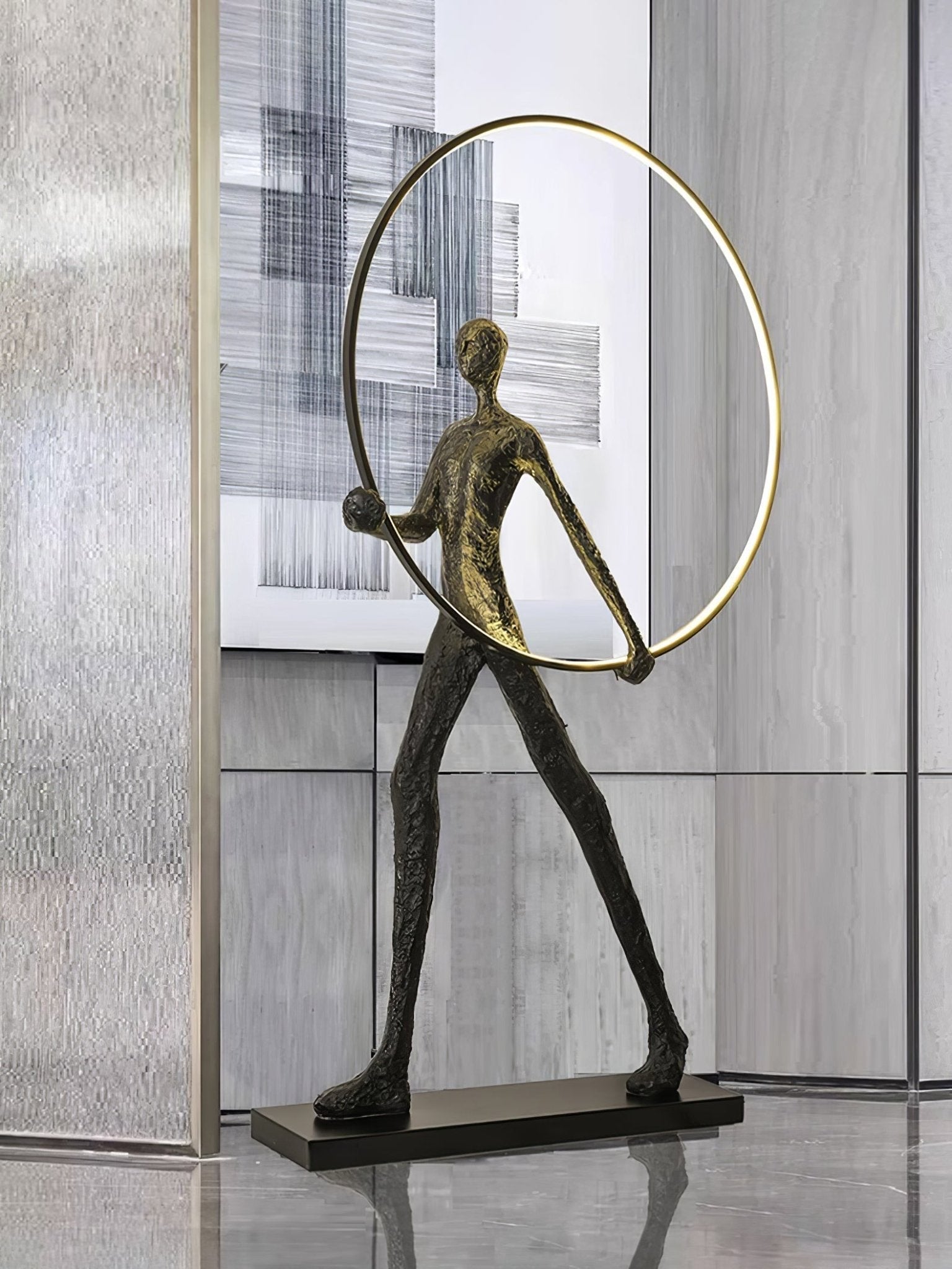 Viri Floor Lamp Sculpture LED Figure-Neutral Decor