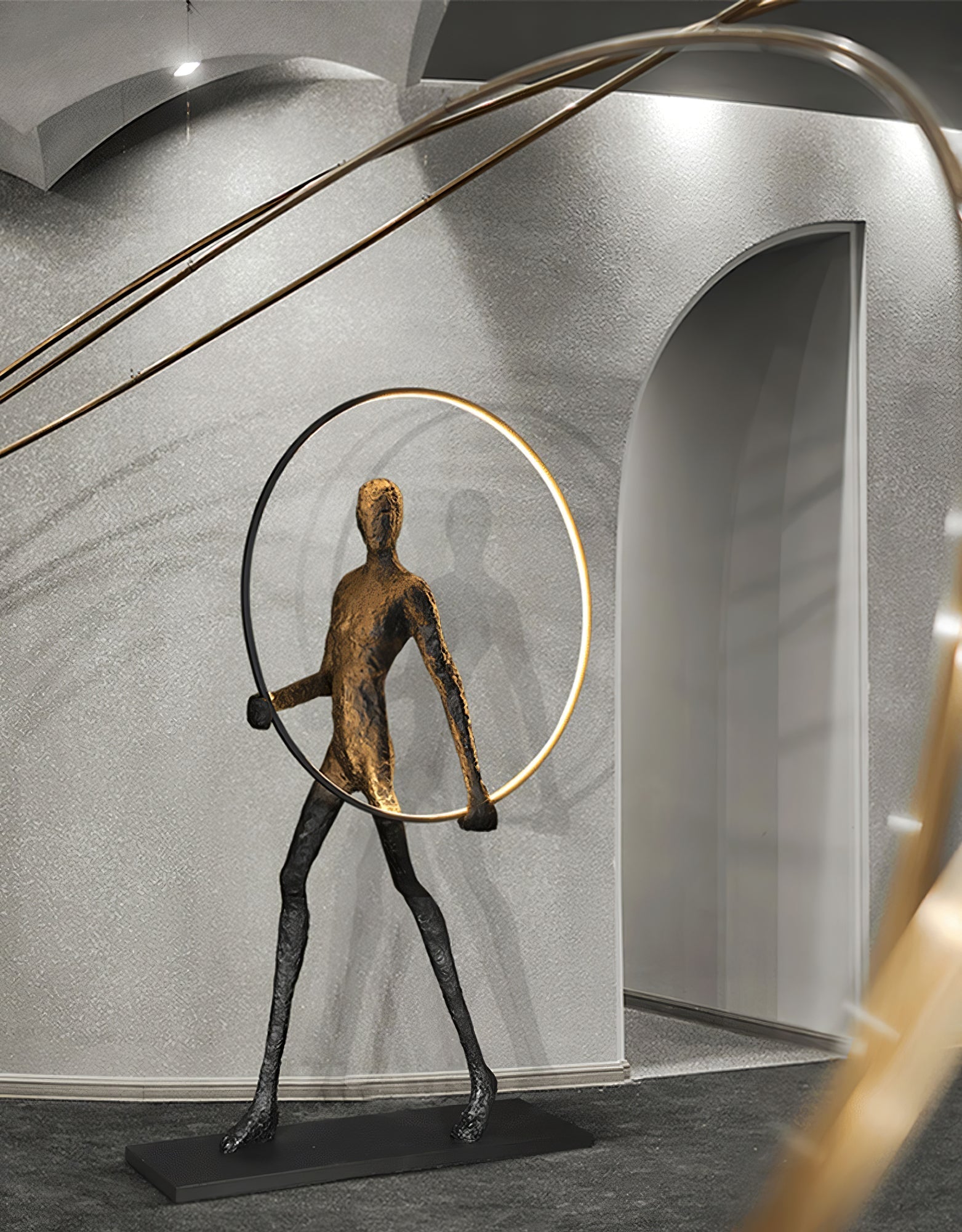 Viri Floor Lamp Sculpture LED Figure-Neutral Decor