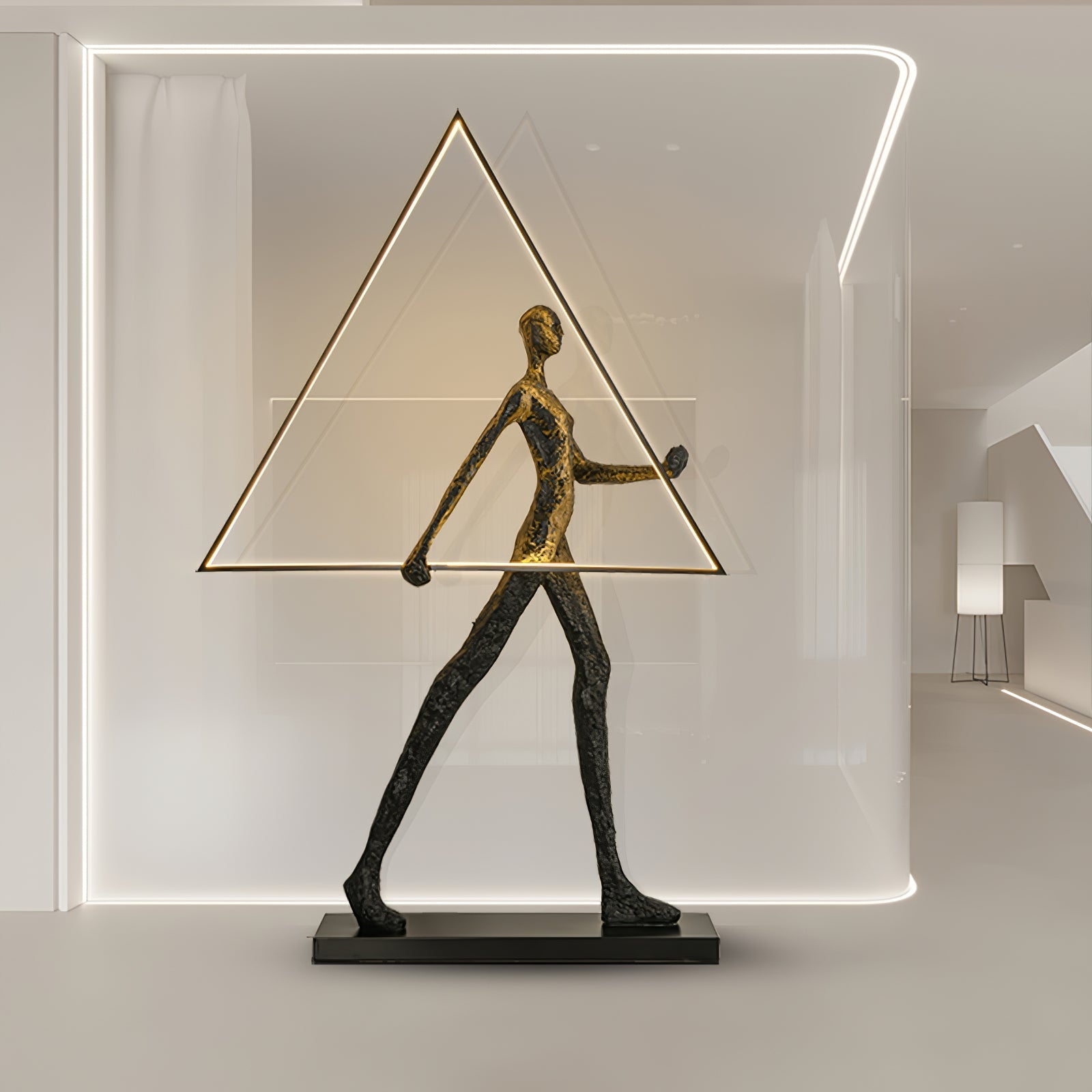 Viri Floor Lamp Sculpture LED Figure-Neutral Decor