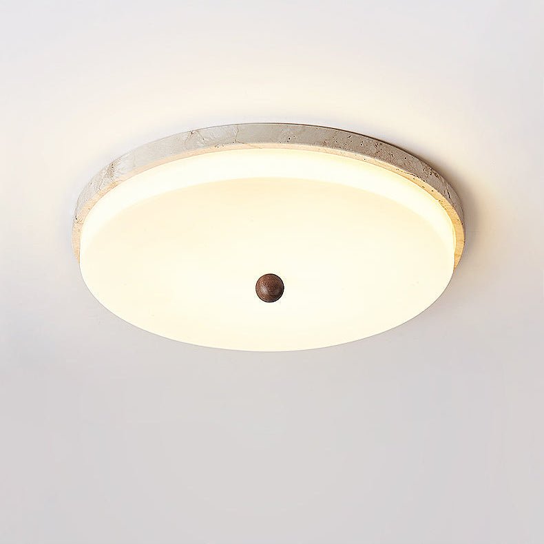 Aeon Travertine Orb Ceiling Light-Neutral Decor