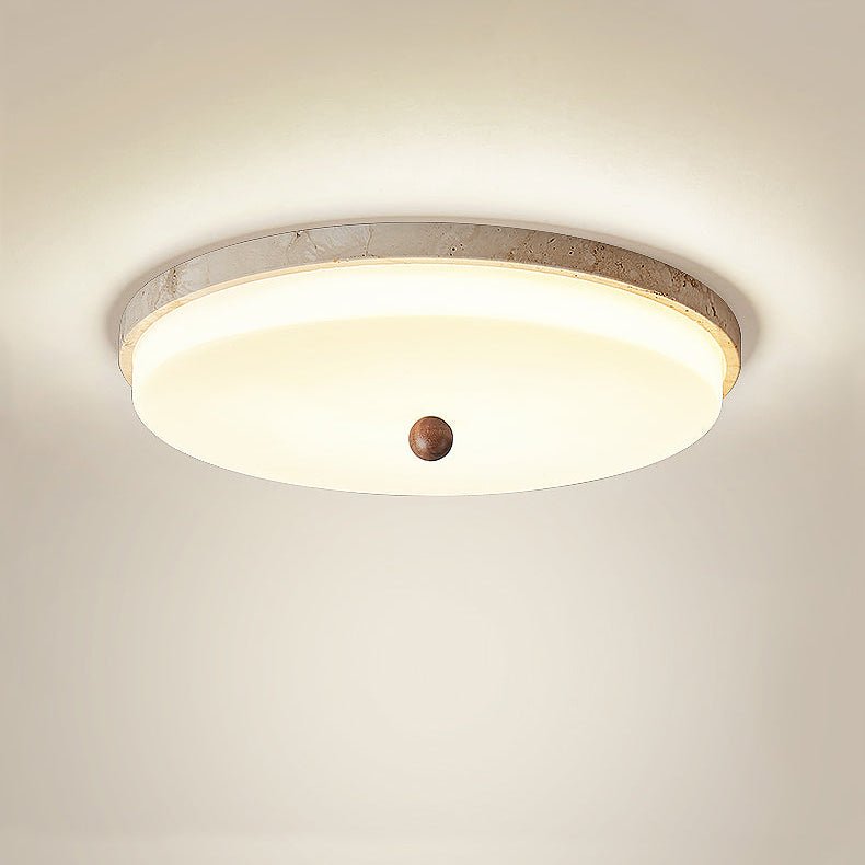 Aeon Travertine Orb Ceiling Light-Neutral Decor