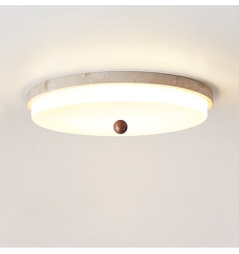 Aeon Travertine Orb Ceiling Light-Neutral Decor