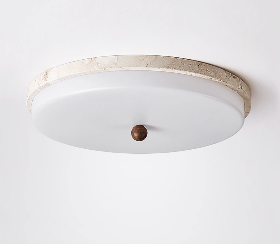 Aeon Travertine Orb Ceiling Light-Neutral Decor