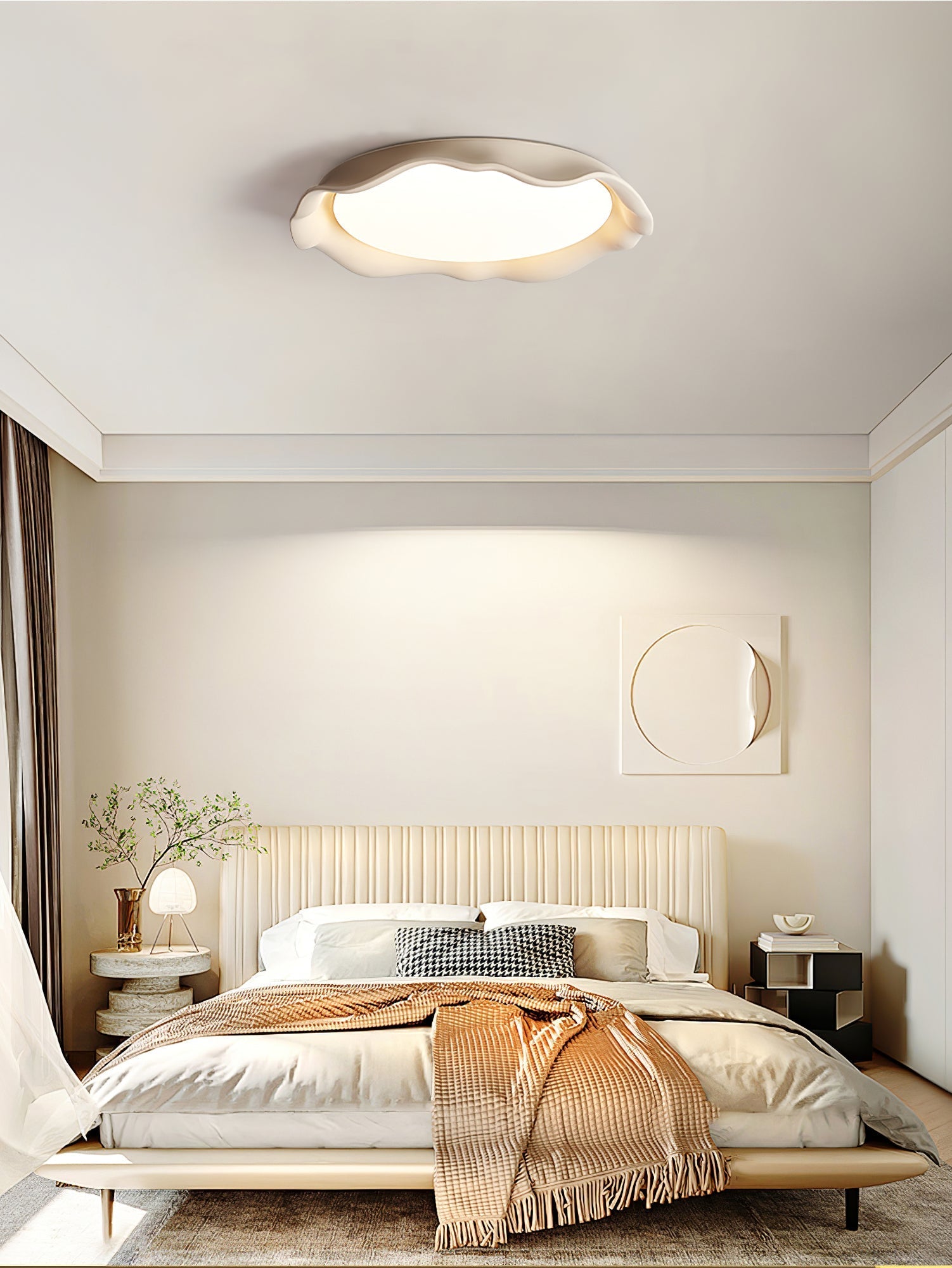 Idoraris Modern Minimalist Art Microcement Ceiling Light-Neutral Decor
