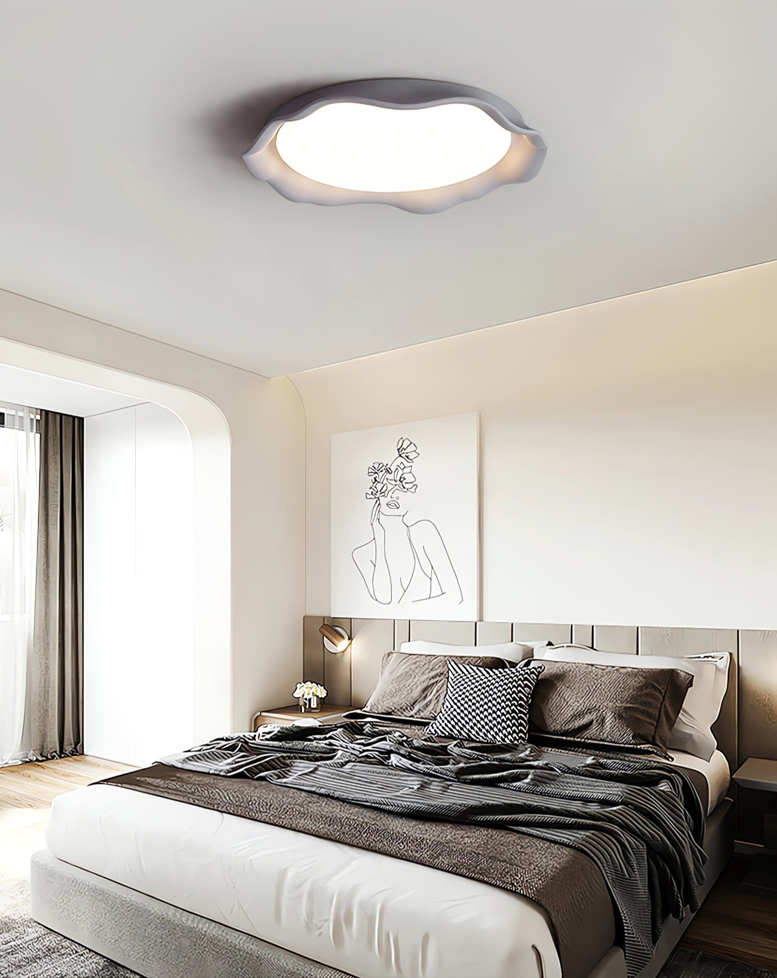 Idoraris Modern Minimalist Art Microcement Ceiling Light-Neutral Decor