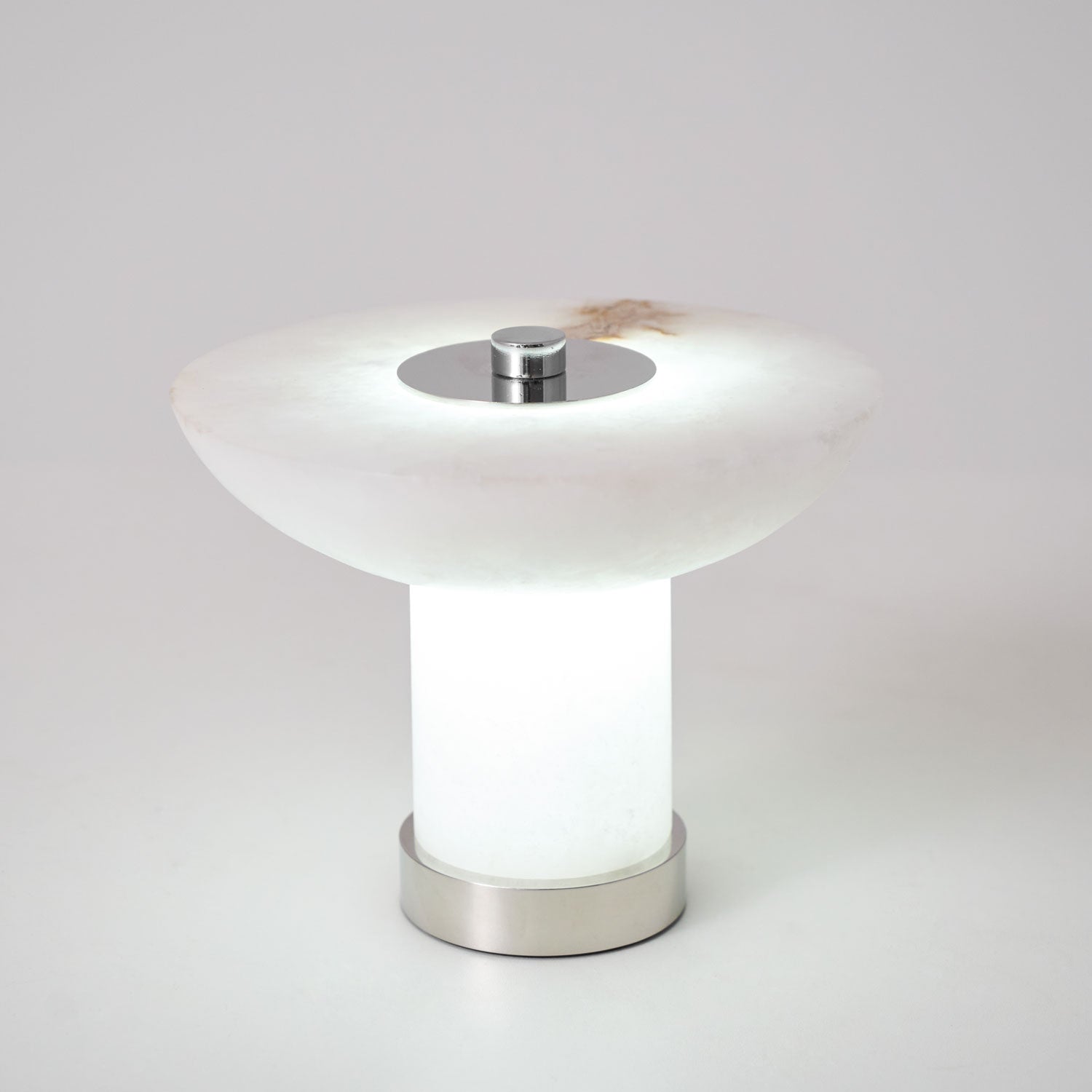 Eurnoran Mushroom Shaped Alabaster Table Lamp-Neutral Decor