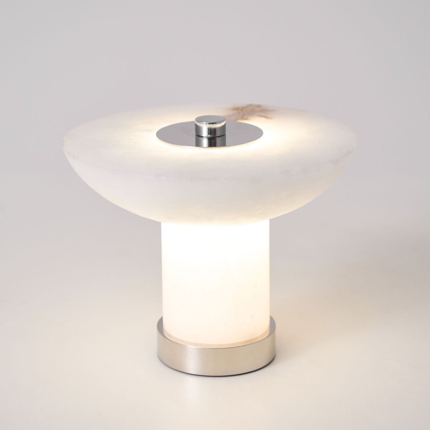 Eurnoran Mushroom Shaped Alabaster Table Lamp-Neutral Decor