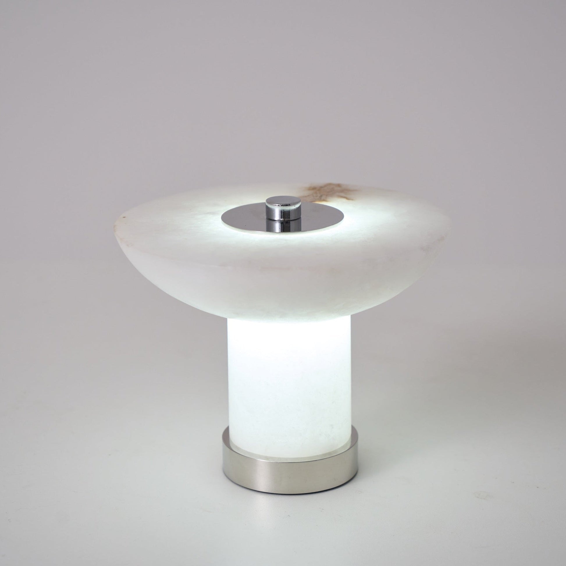 Eurnoran Mushroom Shaped Alabaster Table Lamp-Neutral Decor