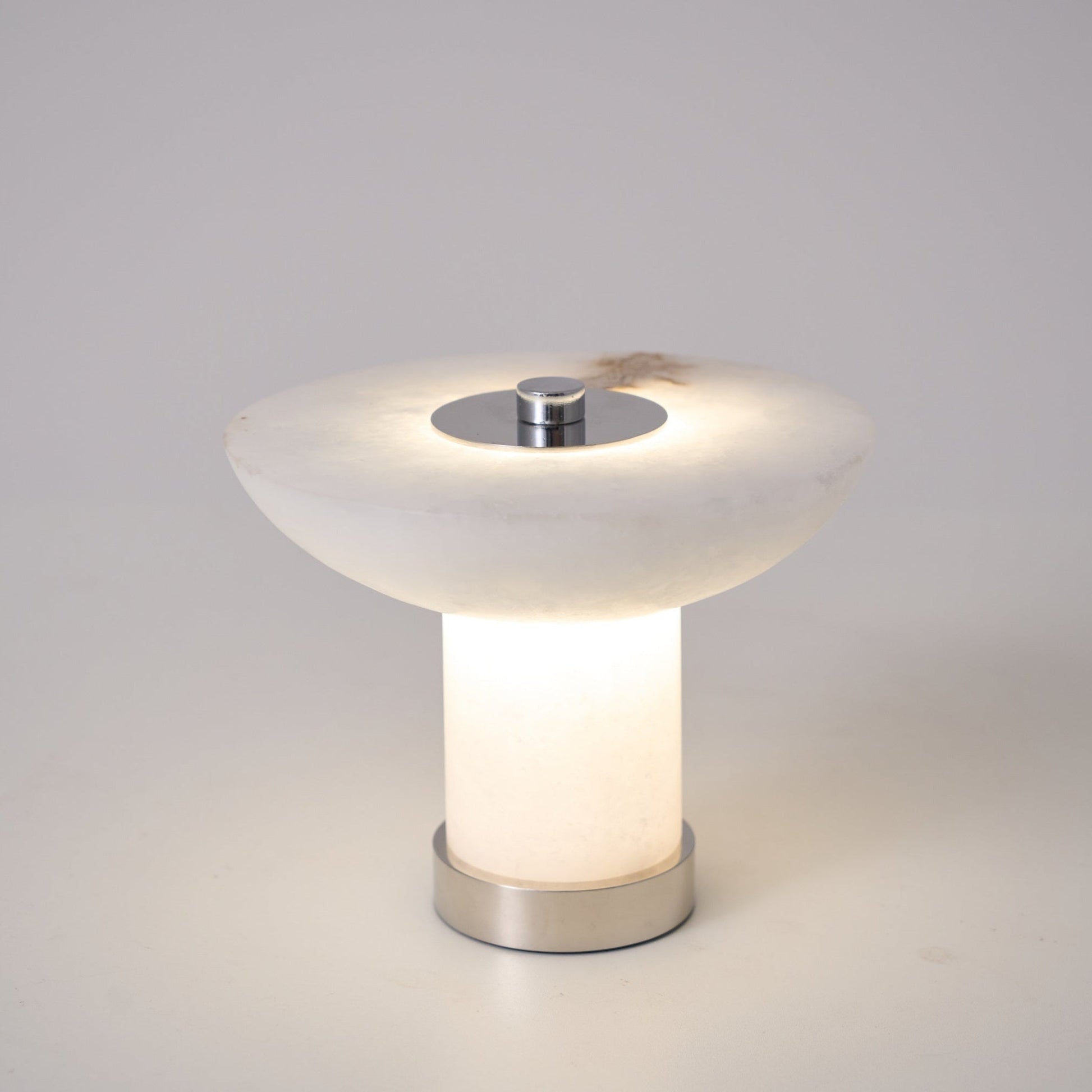 Eurnoran Mushroom Shaped Alabaster Table Lamp-Neutral Decor