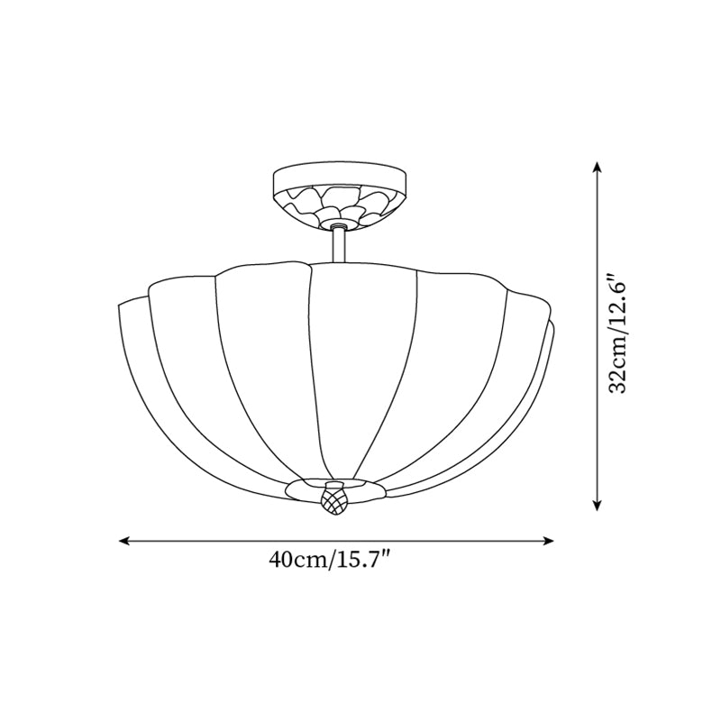 Cava Ceiling Light Brass and Glass with Elegant Petal Silhouette Modern-Neutral Decor
