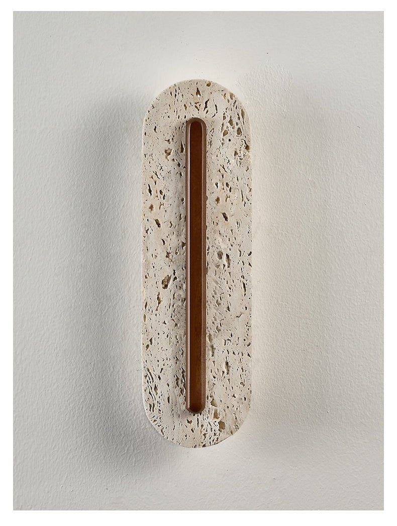 Cato Bellamont Minimalist Beige Travertine Wall Lamp-Neutral Decor