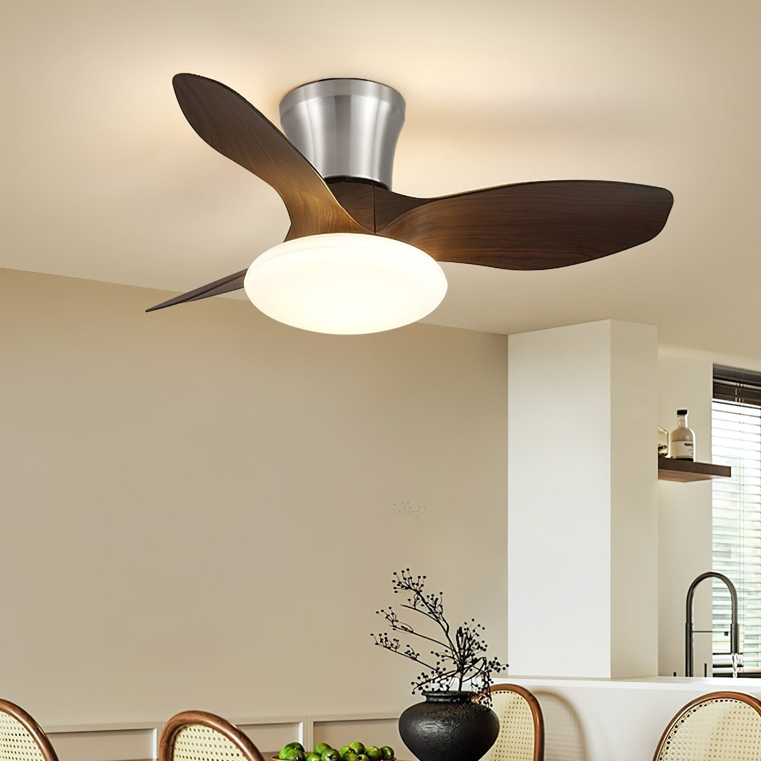 Velora Modern Wood Ceiling Fan Light-Neutral Decor