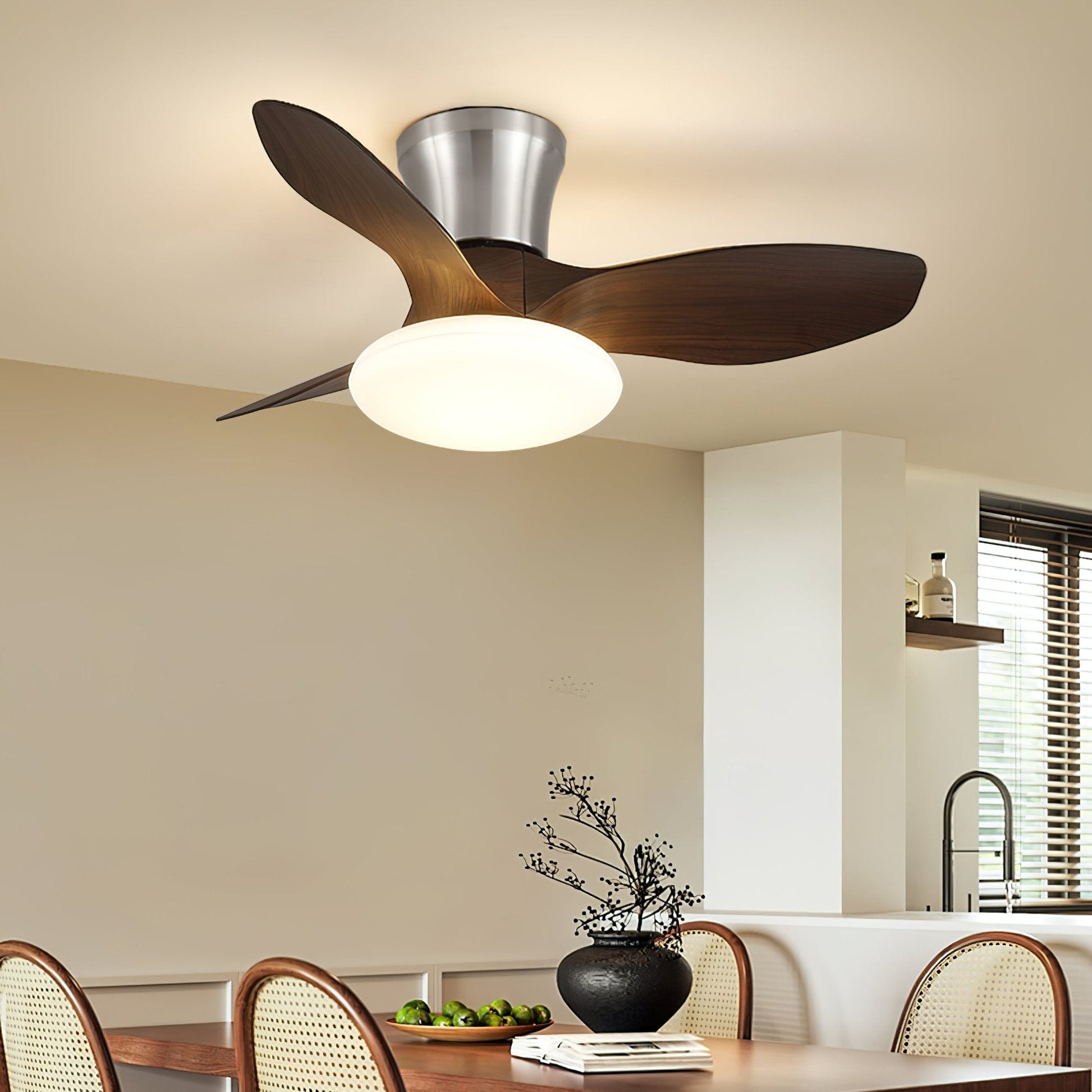 Velora Modern Wood Ceiling Fan Light-Neutral Decor
