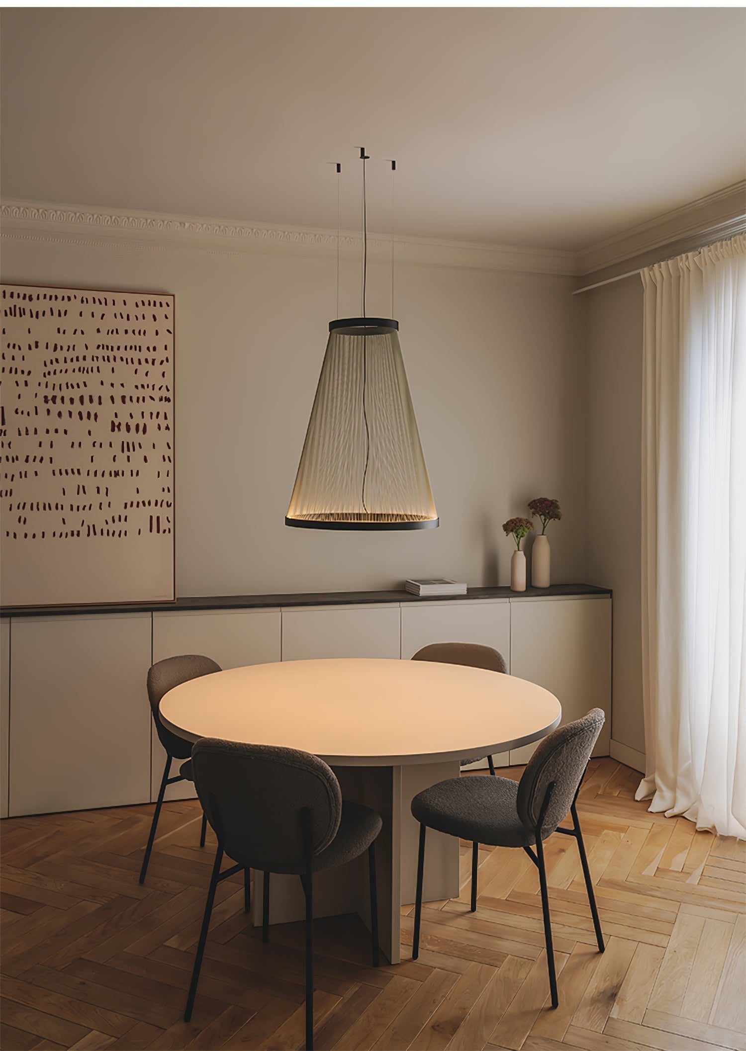 Hyn Minimalist Aluminum Pendant Light-Neutral Decor