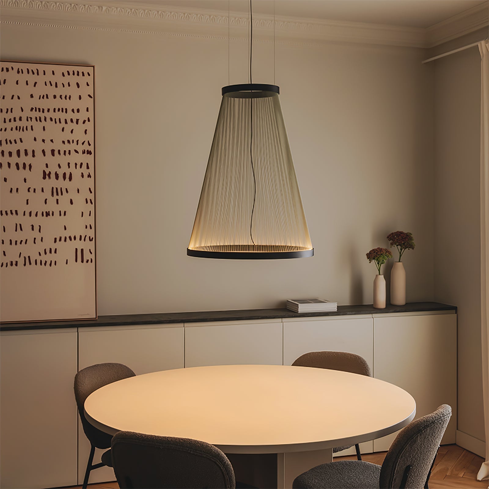 Hyn Minimalist Aluminum Pendant Light-Neutral Decor