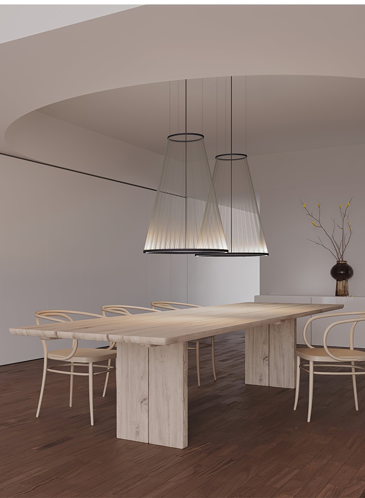 Hyn Minimalist Aluminum Pendant Light-Neutral Decor